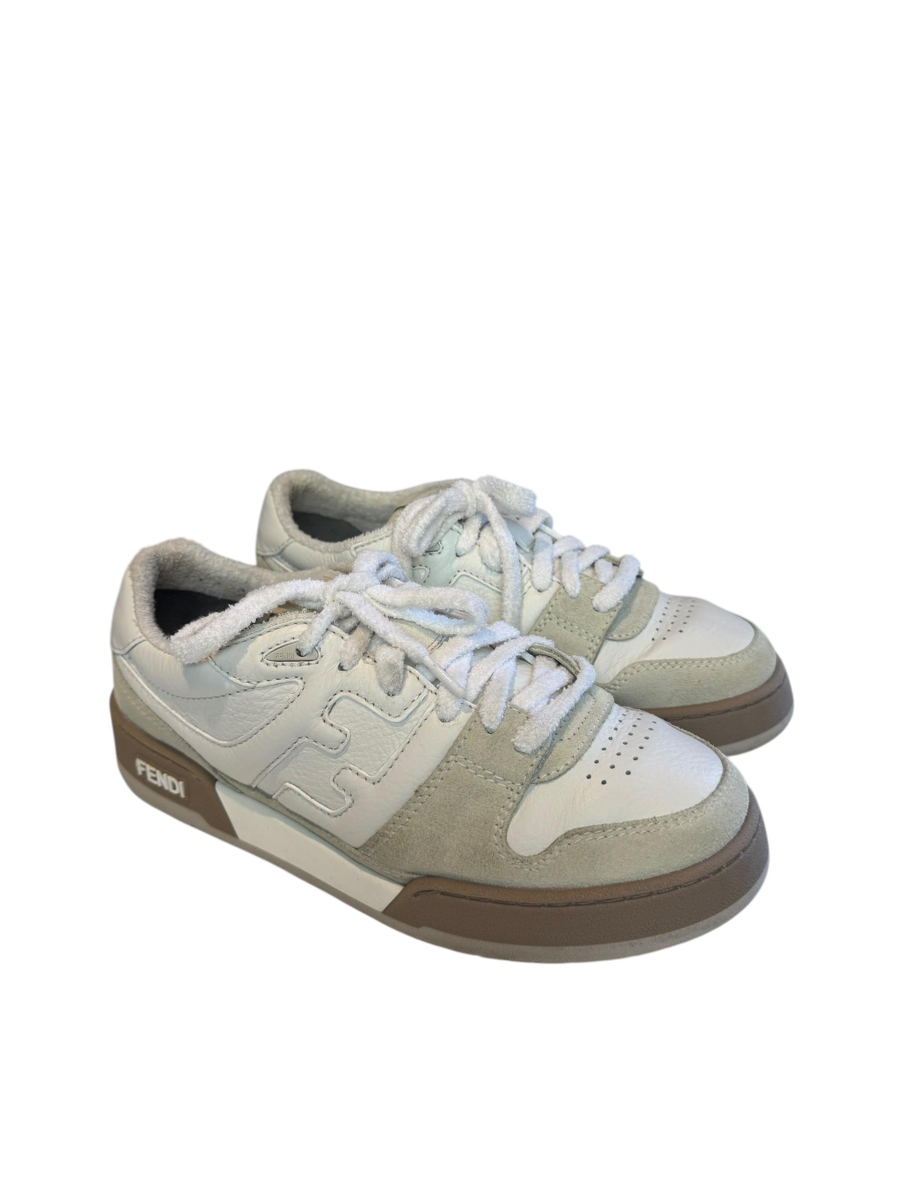 FENDI WHITE MATCH FF TRAINERS 39