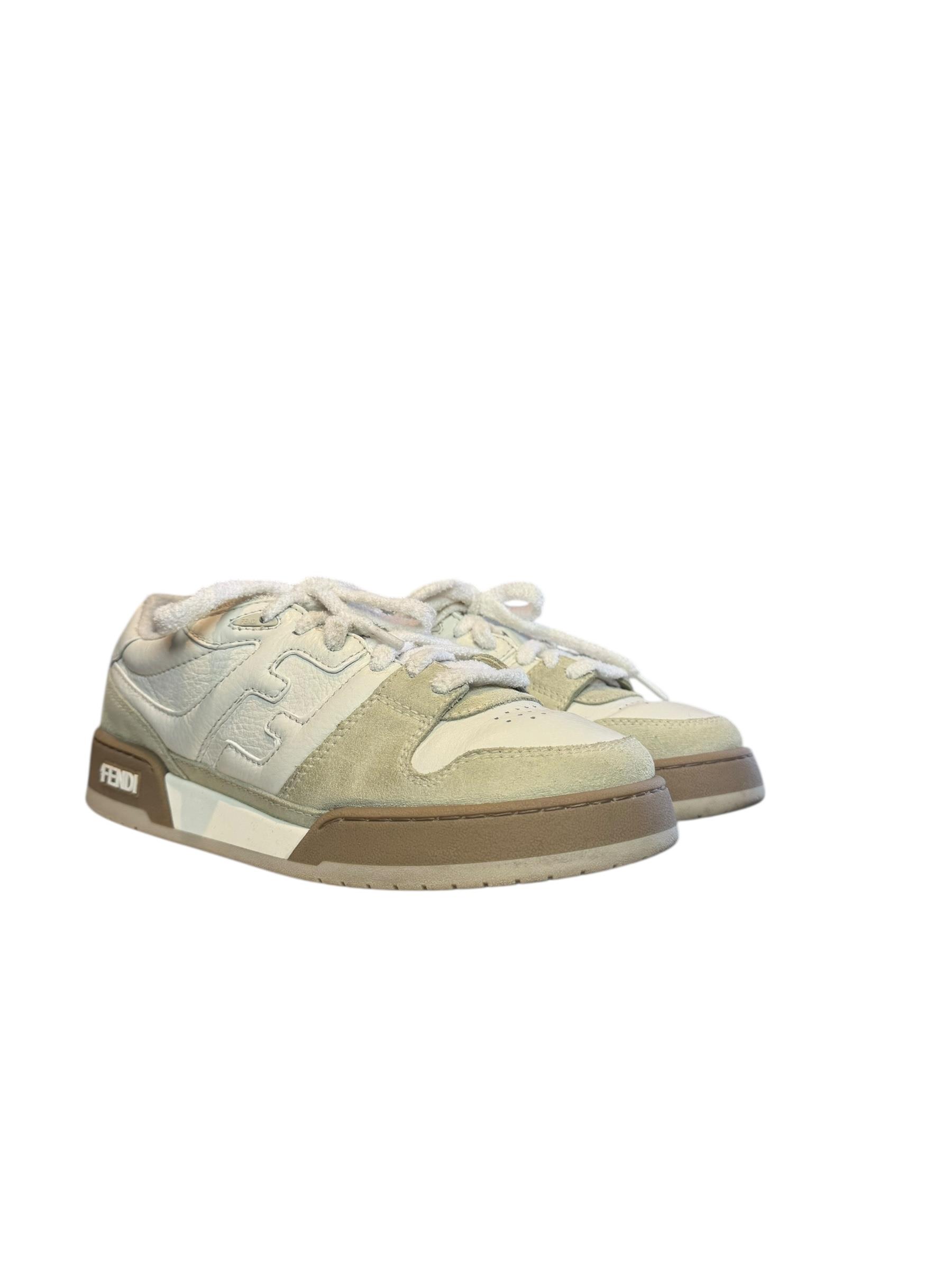 FENDI WHITE MATCH FF TRAINERS 39