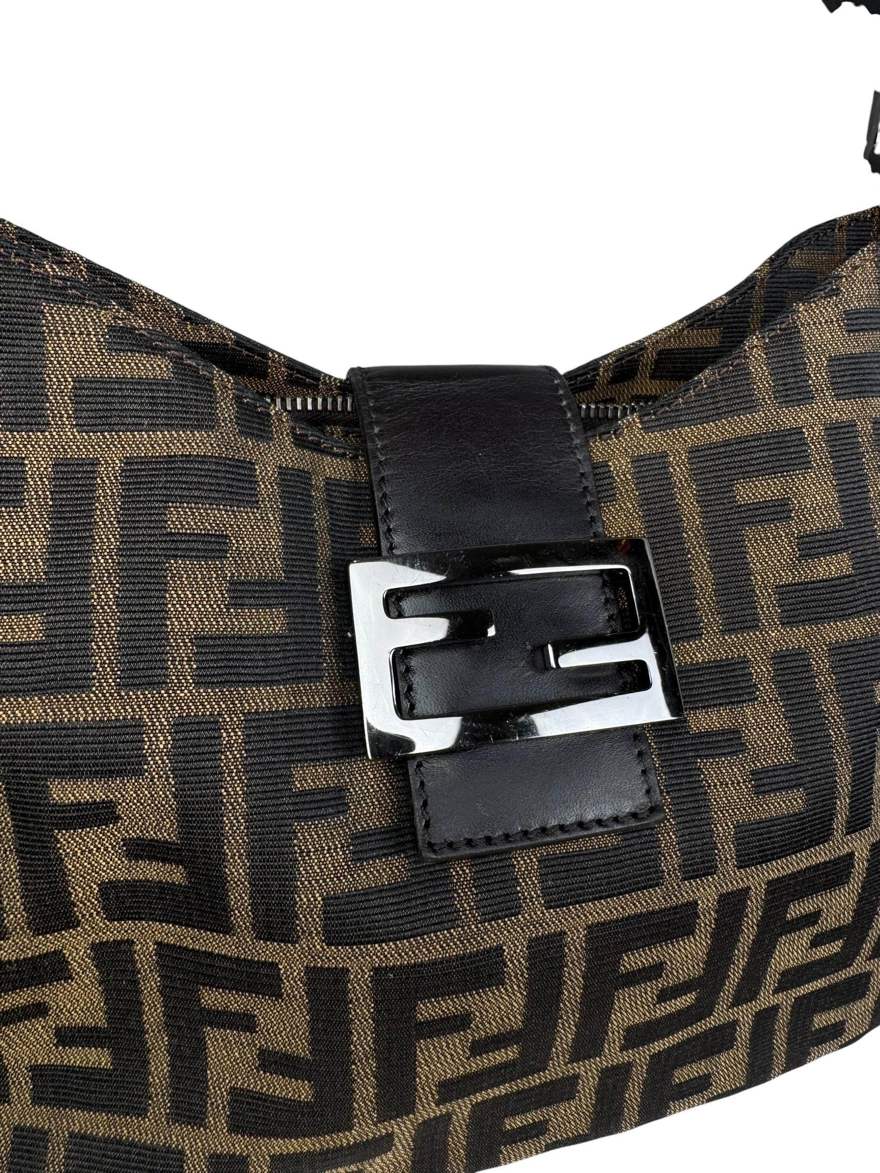FENDI ZUCCA BAGUETTE SHOULDER BAG