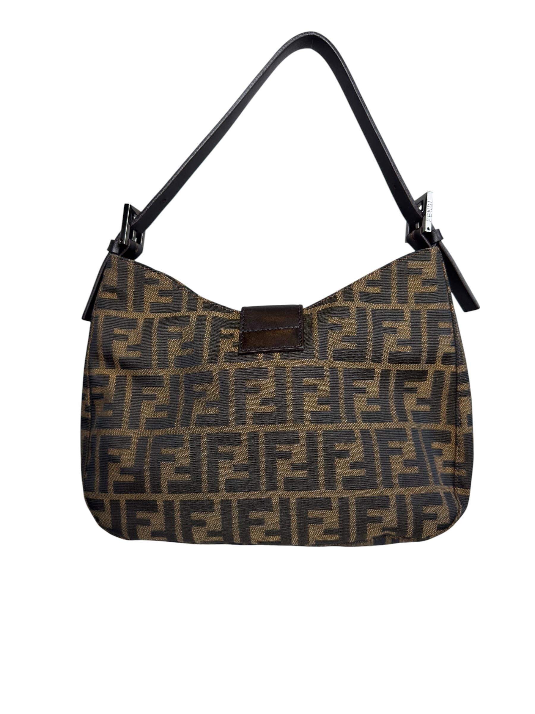 FENDI ZUCCA BAGUETTE SHOULDER BAG
