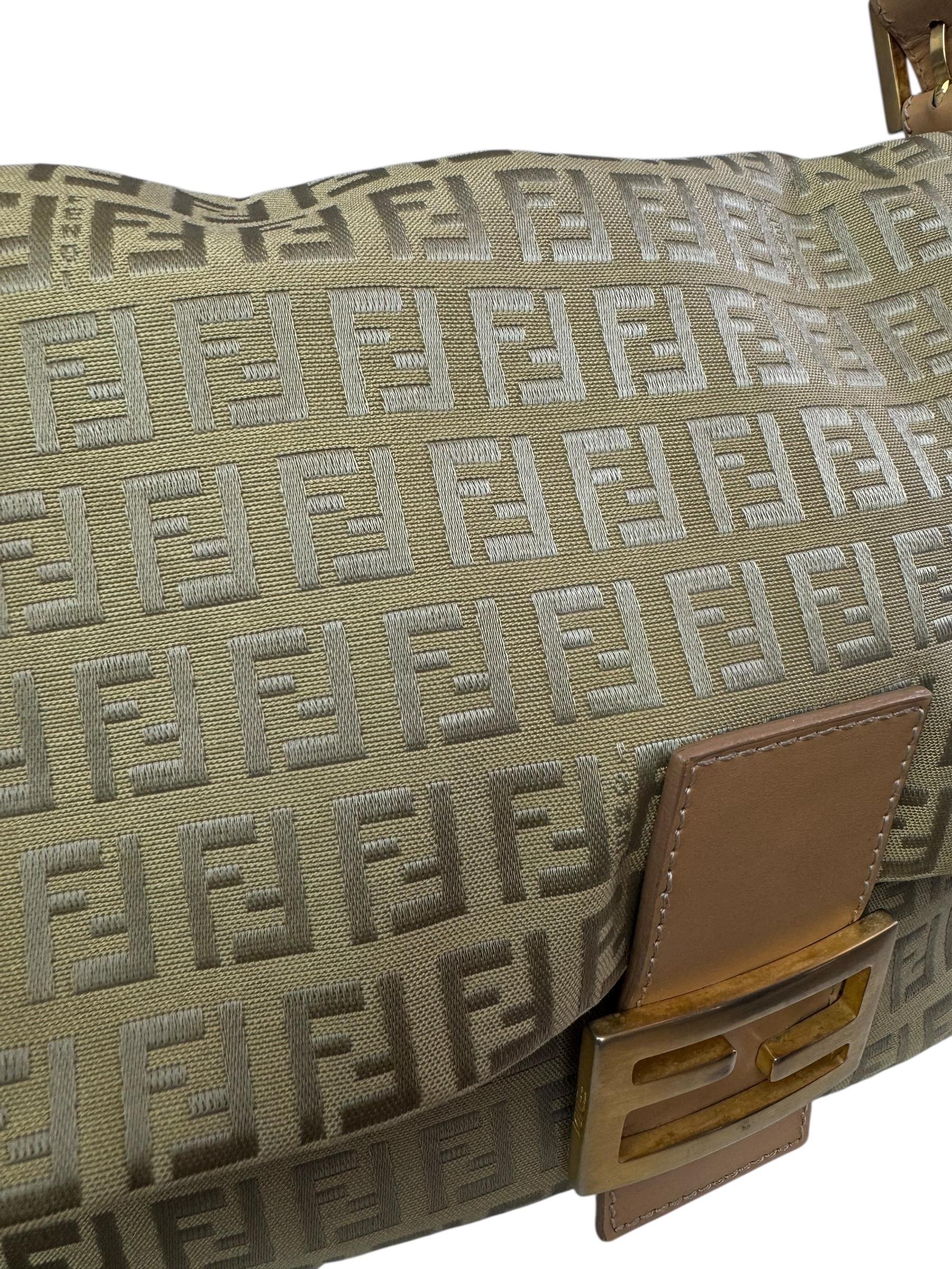 FENDI ZUCCA BEIGE MAMA BAGUETTE