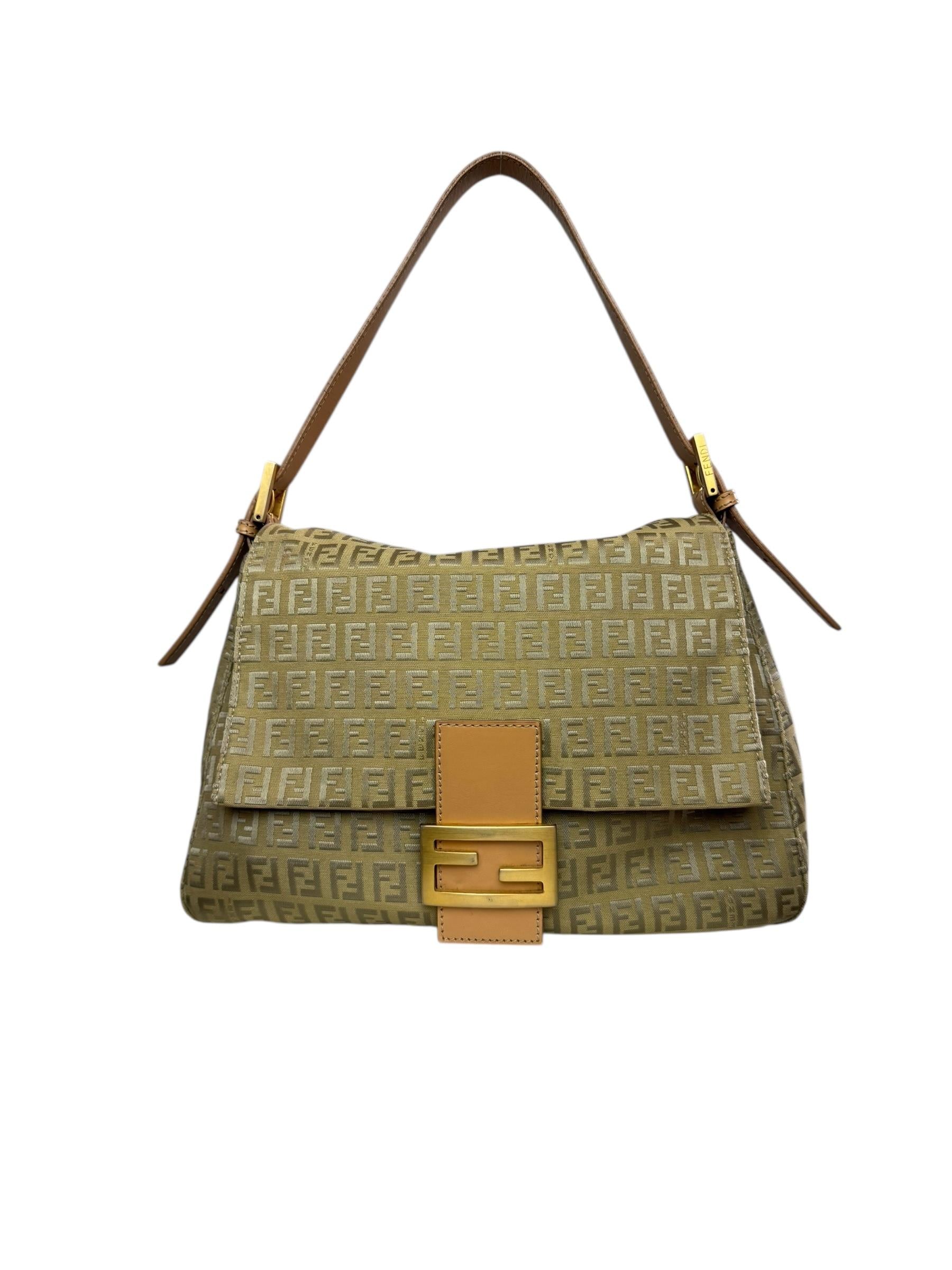 FENDI ZUCCA BEIGE MAMA BAGUETTE
