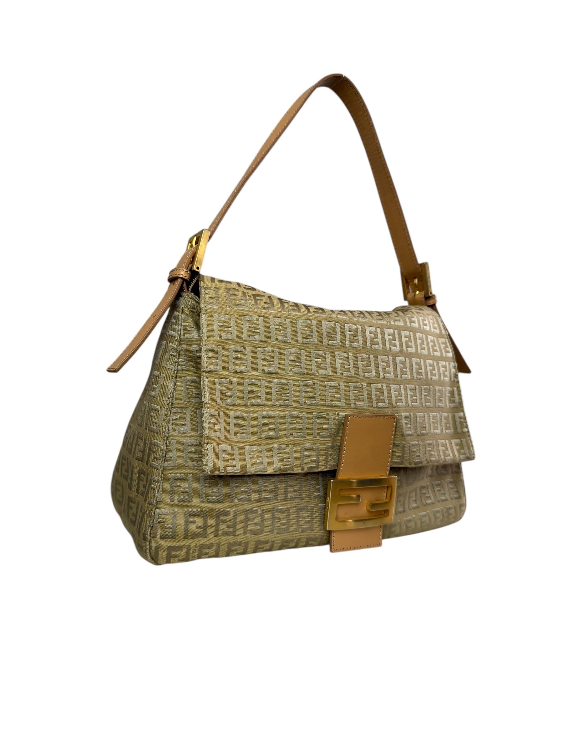 FENDI ZUCCA BEIGE MAMA BAGUETTE