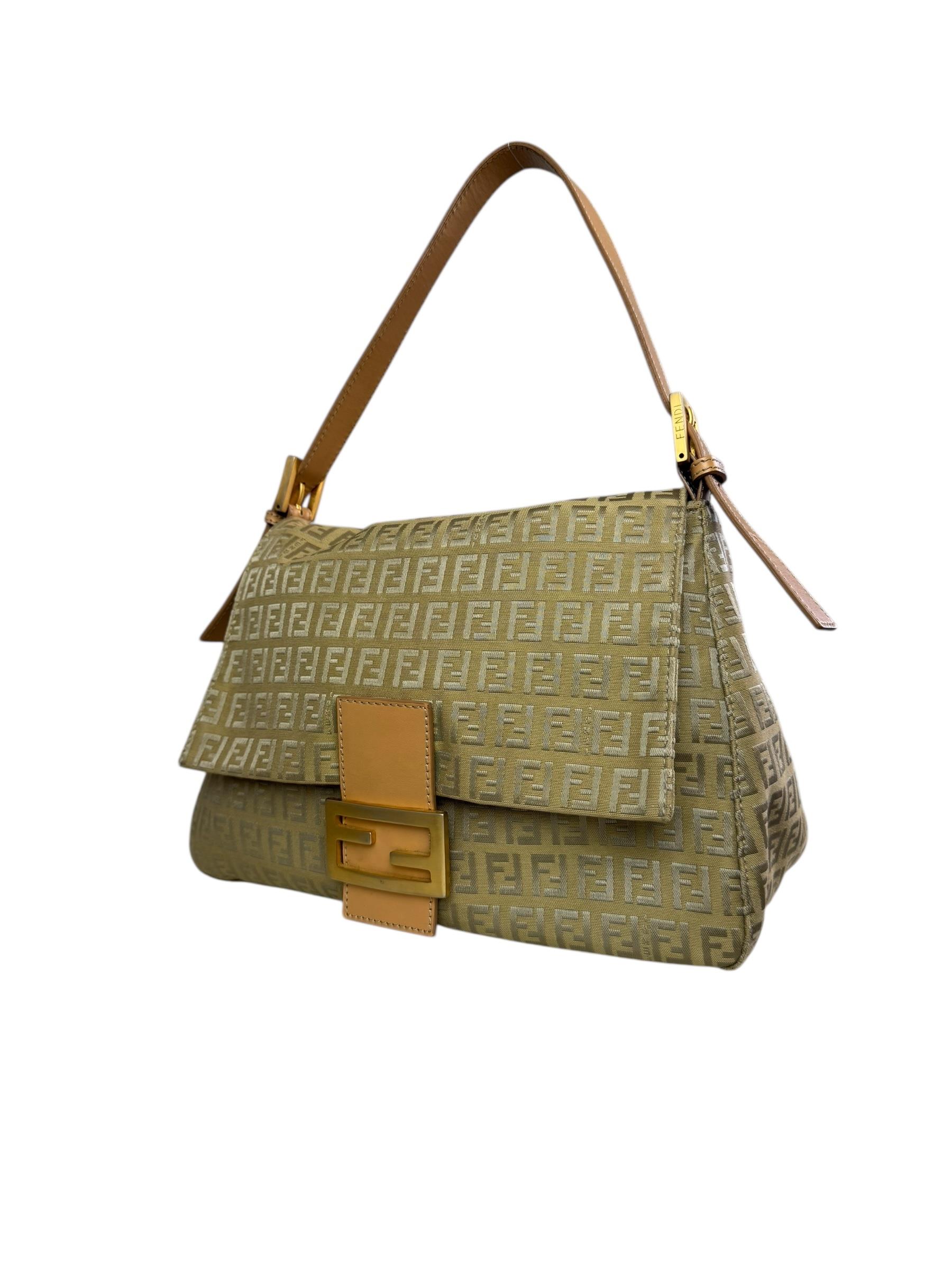 FENDI ZUCCA BEIGE MAMA BAGUETTE