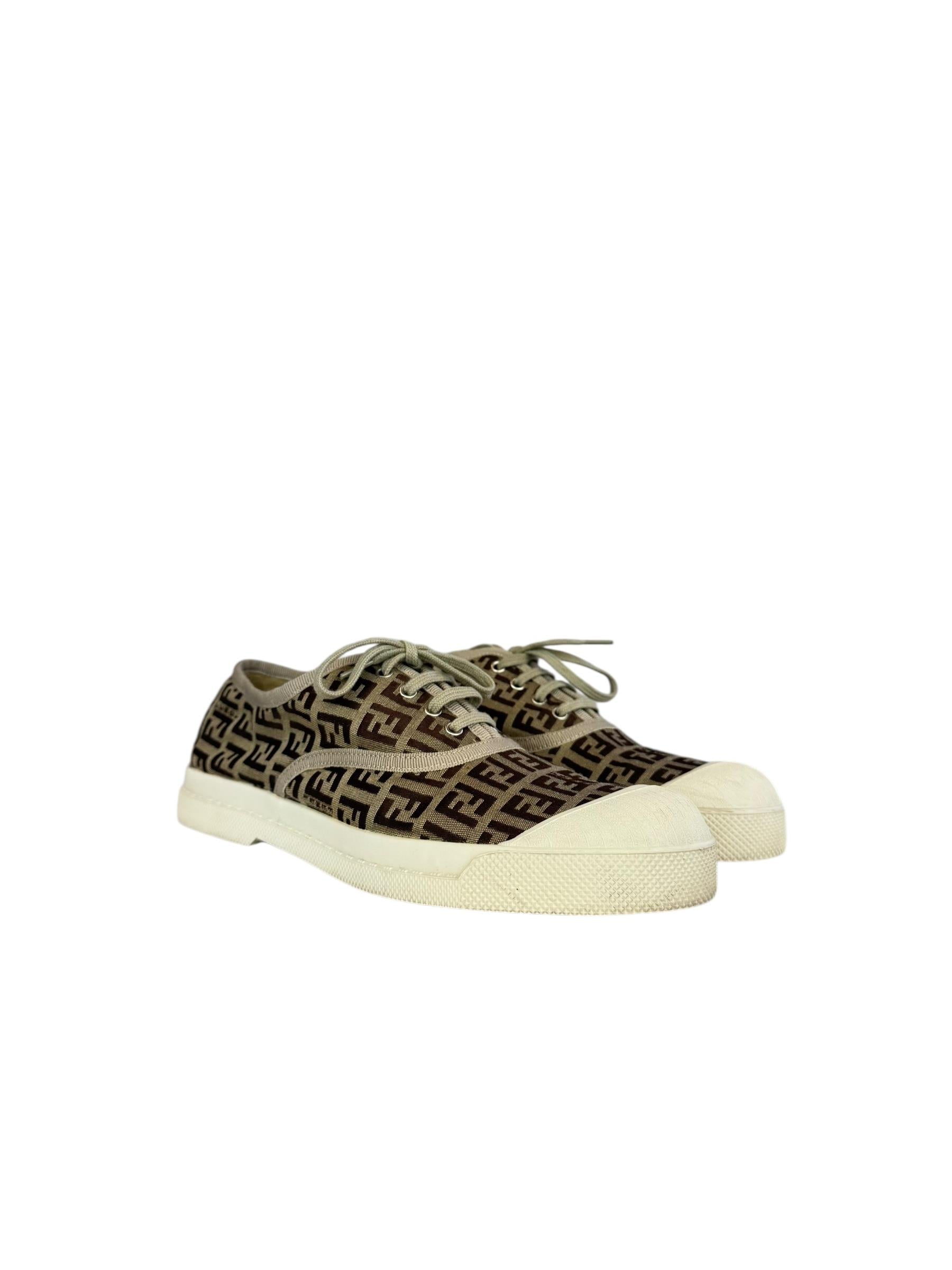 FENDI ZUCCA LOW TOP SNEAKERS