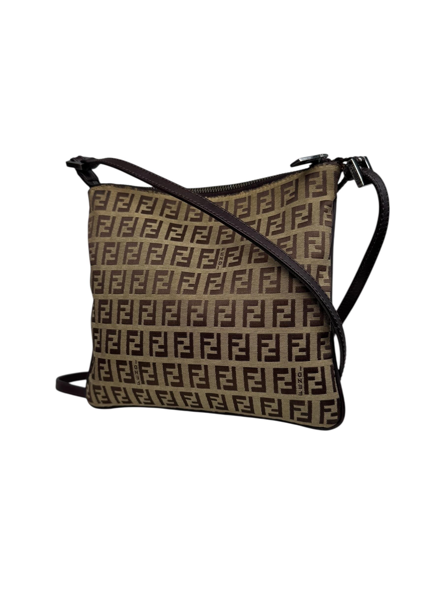 FENDI ZUCCA MESSENGER BAG