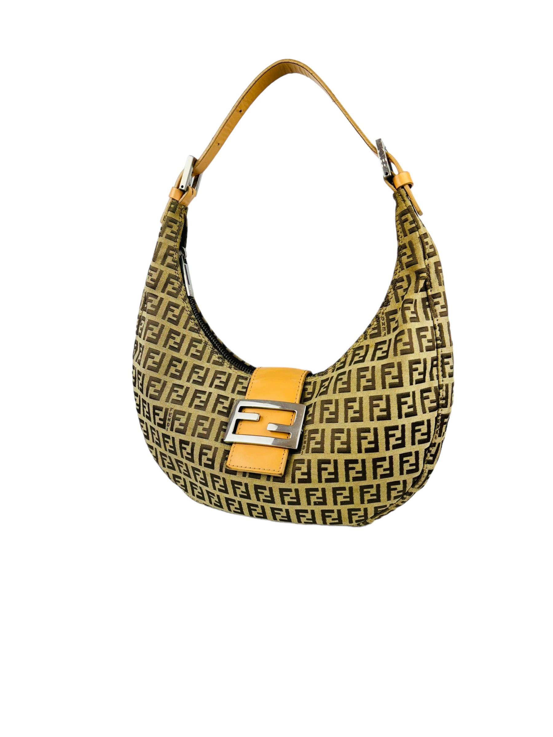 FENDI ZUCCA PATTERN CROISSANT BAG