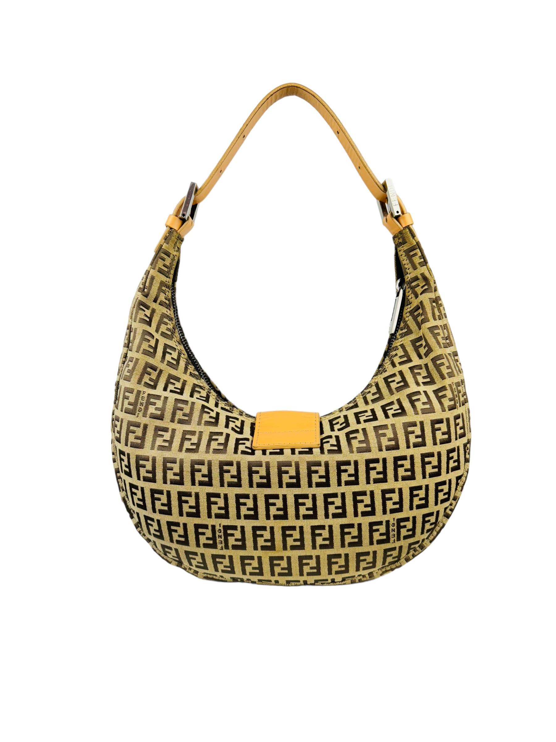 FENDI ZUCCA PATTERN CROISSANT BAG
