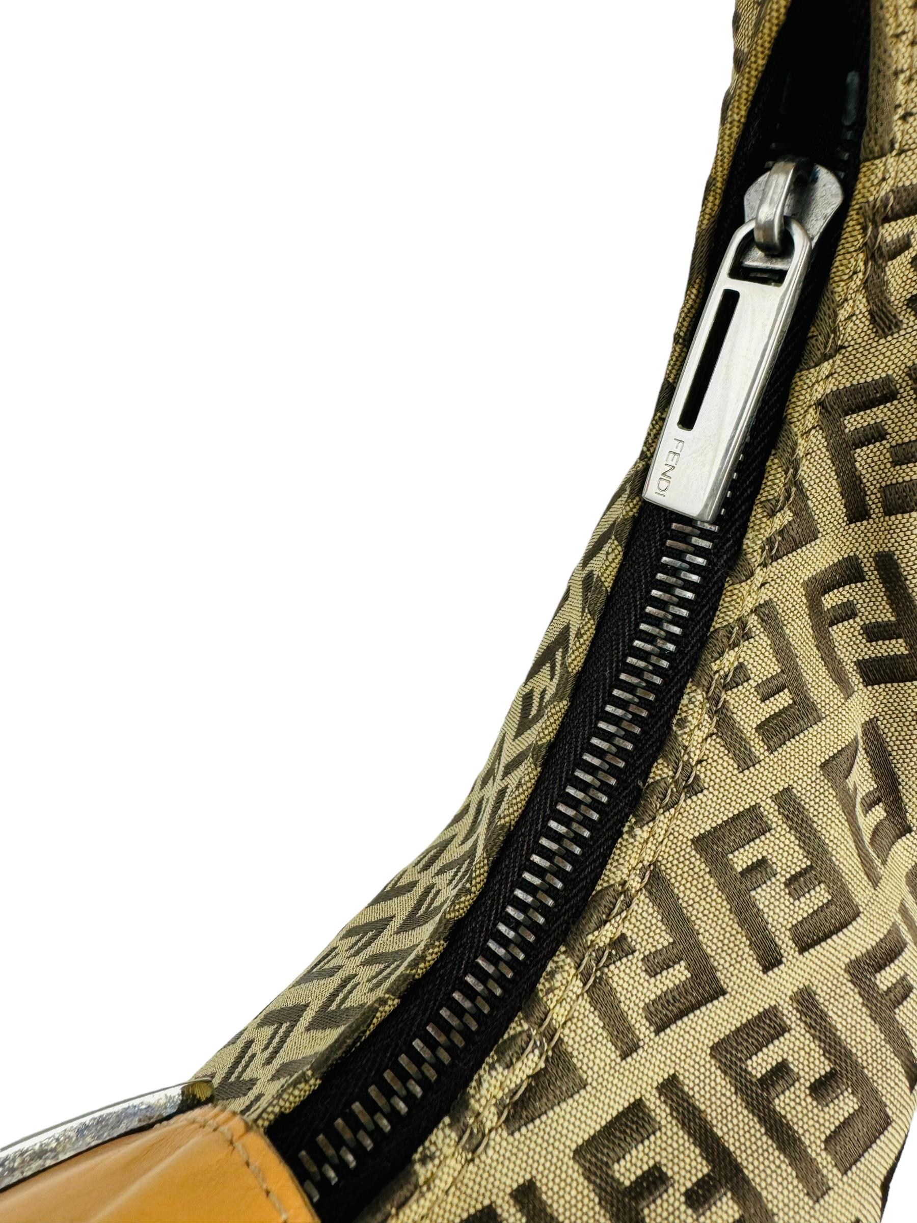 FENDI ZUCCA PATTERN CROISSANT BAG