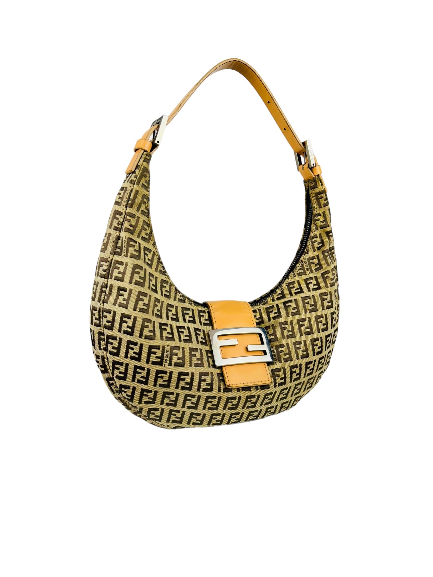 FENDI ZUCCA PATTERN CROISSANT BAG