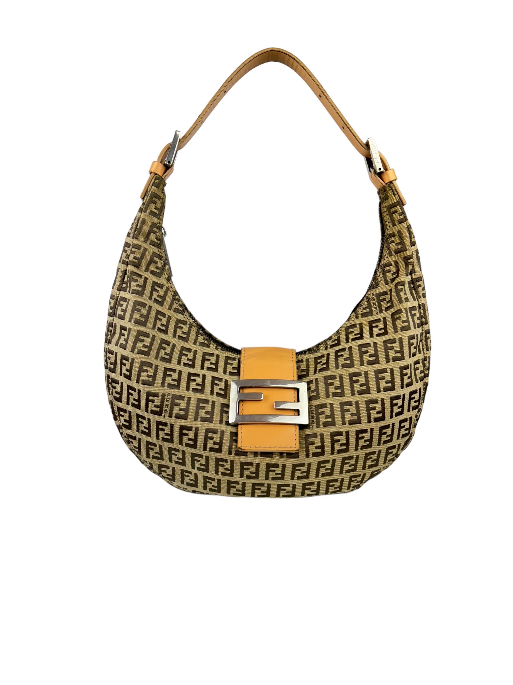 FENDI ZUCCA PATTERN CROISSANT BAG