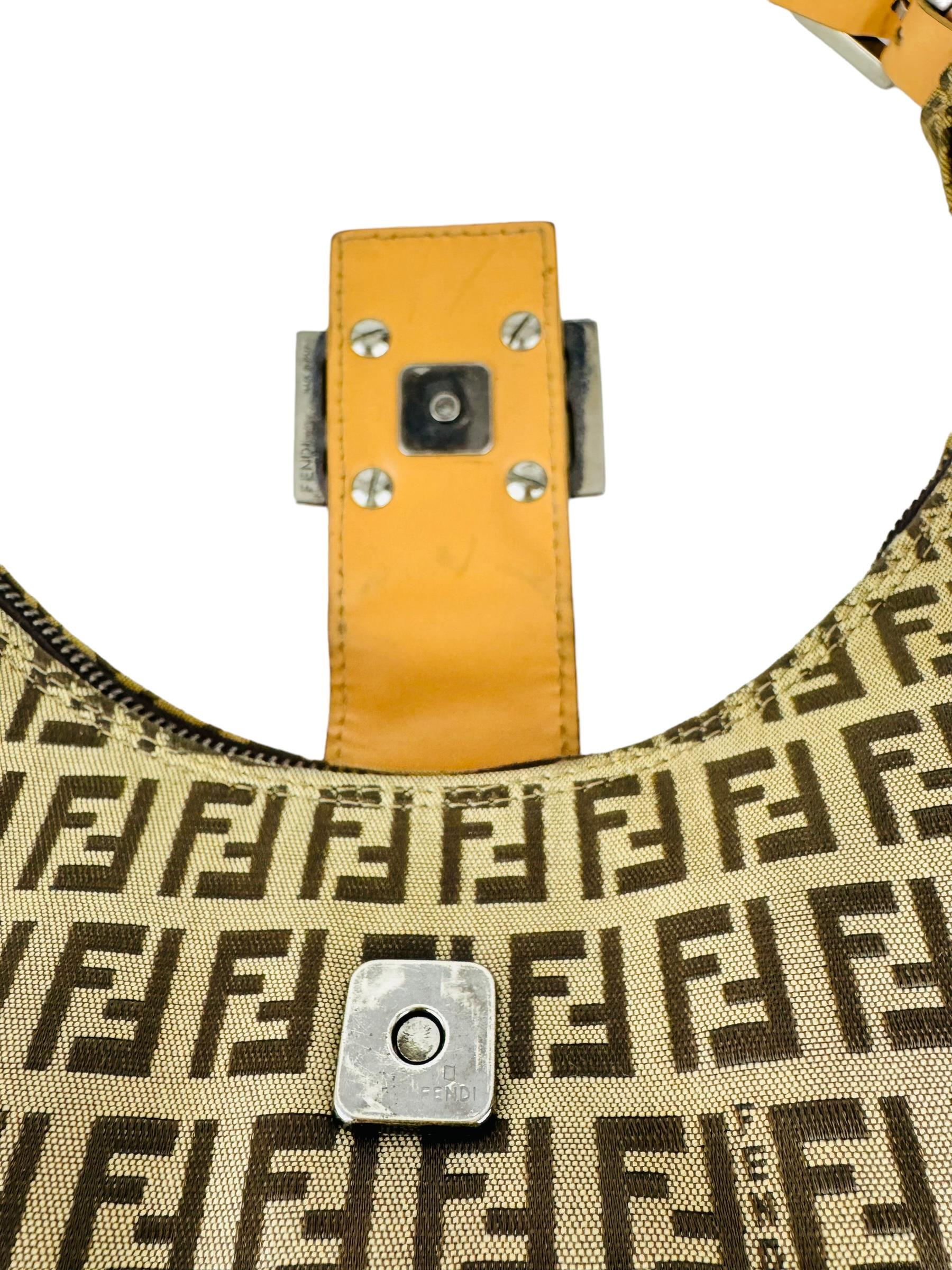 FENDI ZUCCA PATTERN CROISSANT BAG