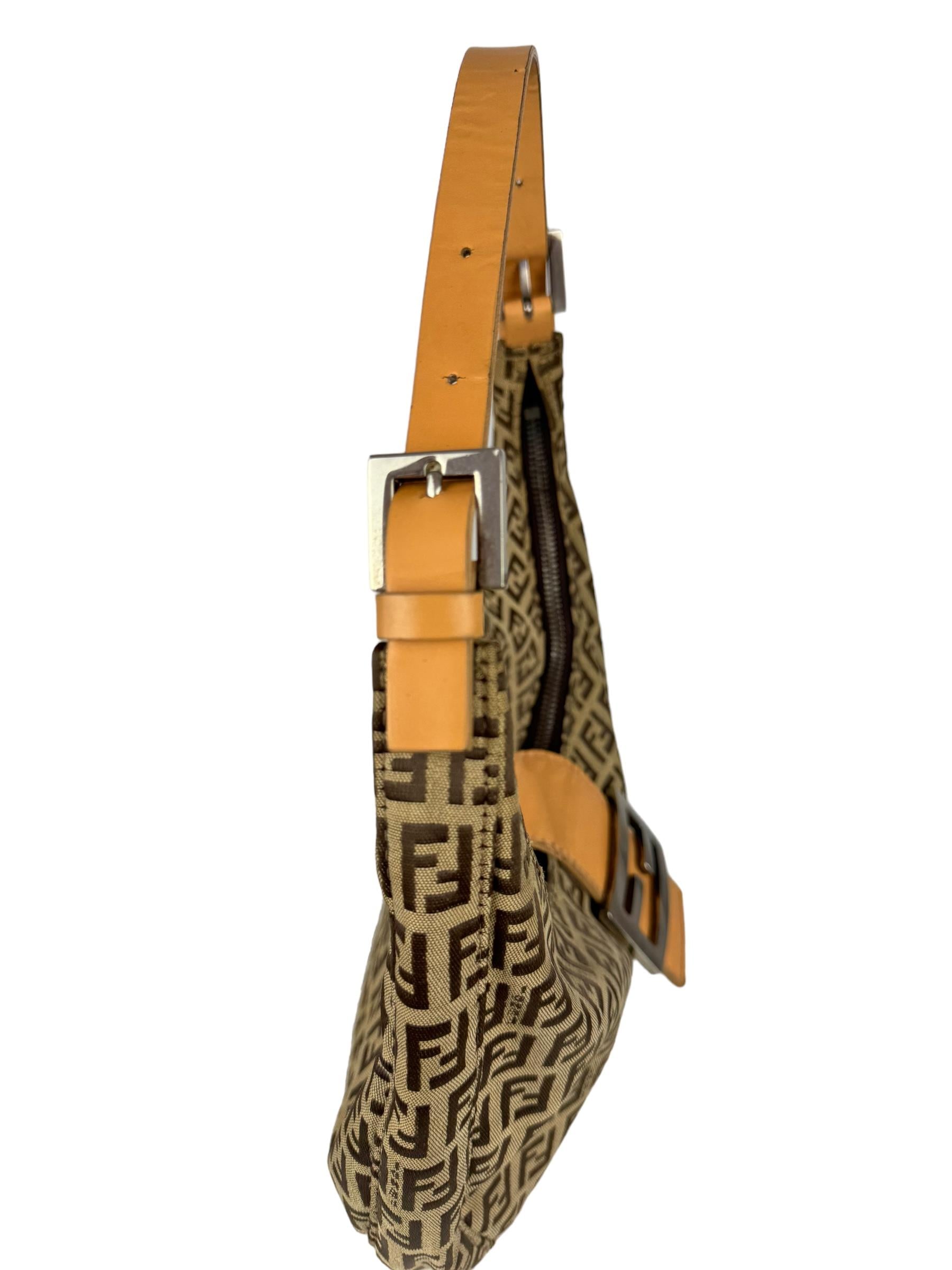 FENDI ZUCCA PATTERN CROISSANT BAG