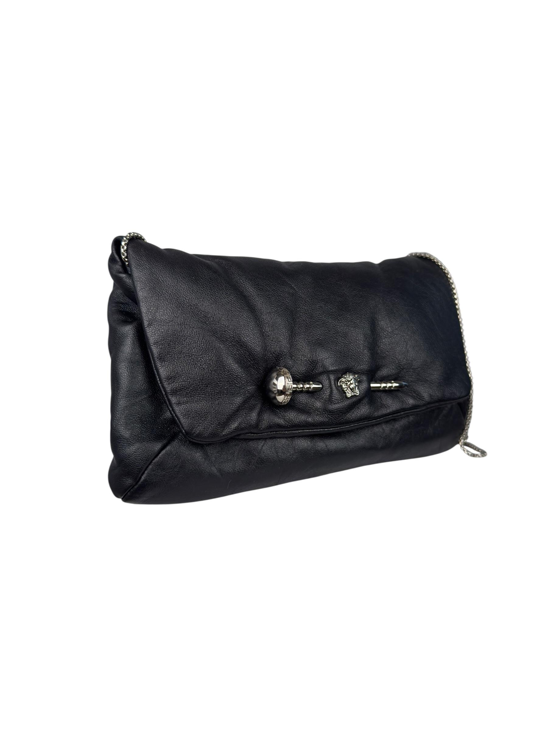 GIANNI VERSACE LAMBSKIN MEDUSA MINI CHAIN BAG
