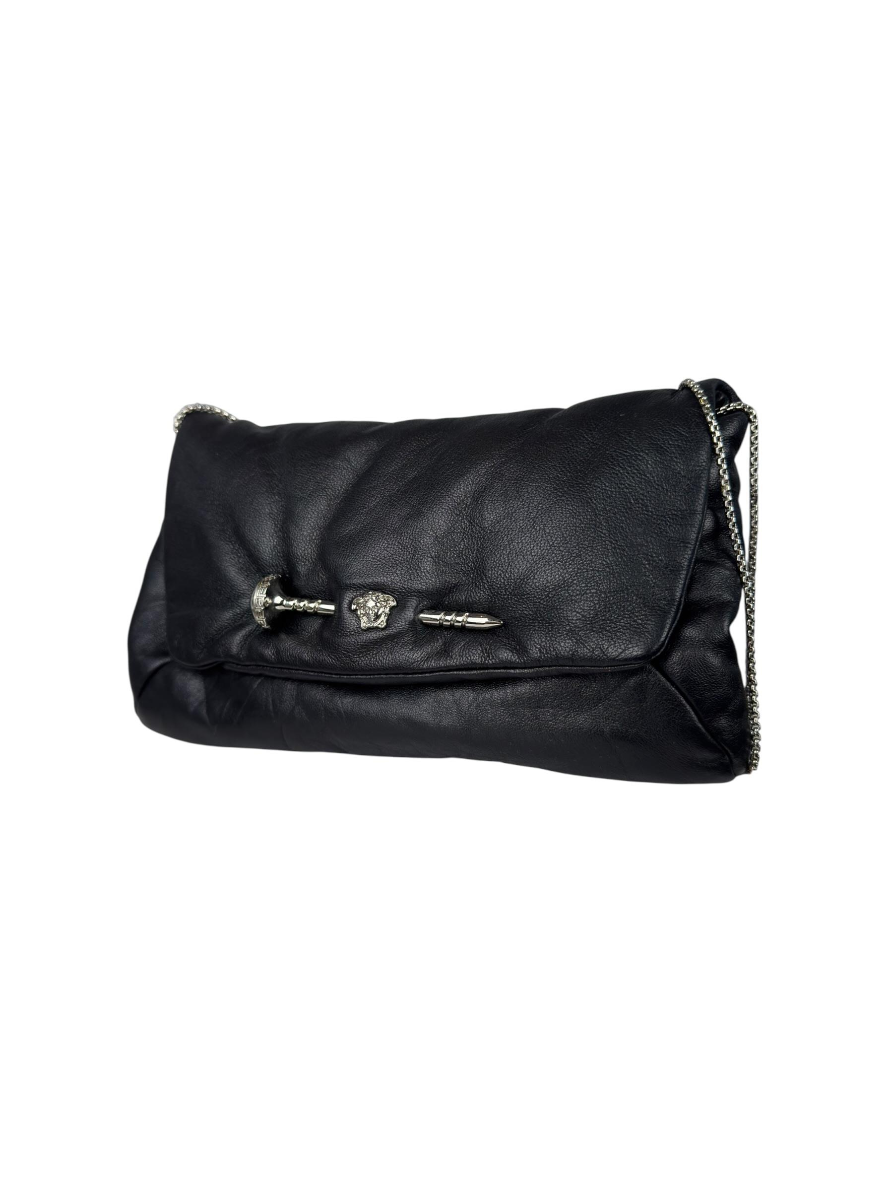 GIANNI VERSACE LAMBSKIN MEDUSA MINI CHAIN BAG