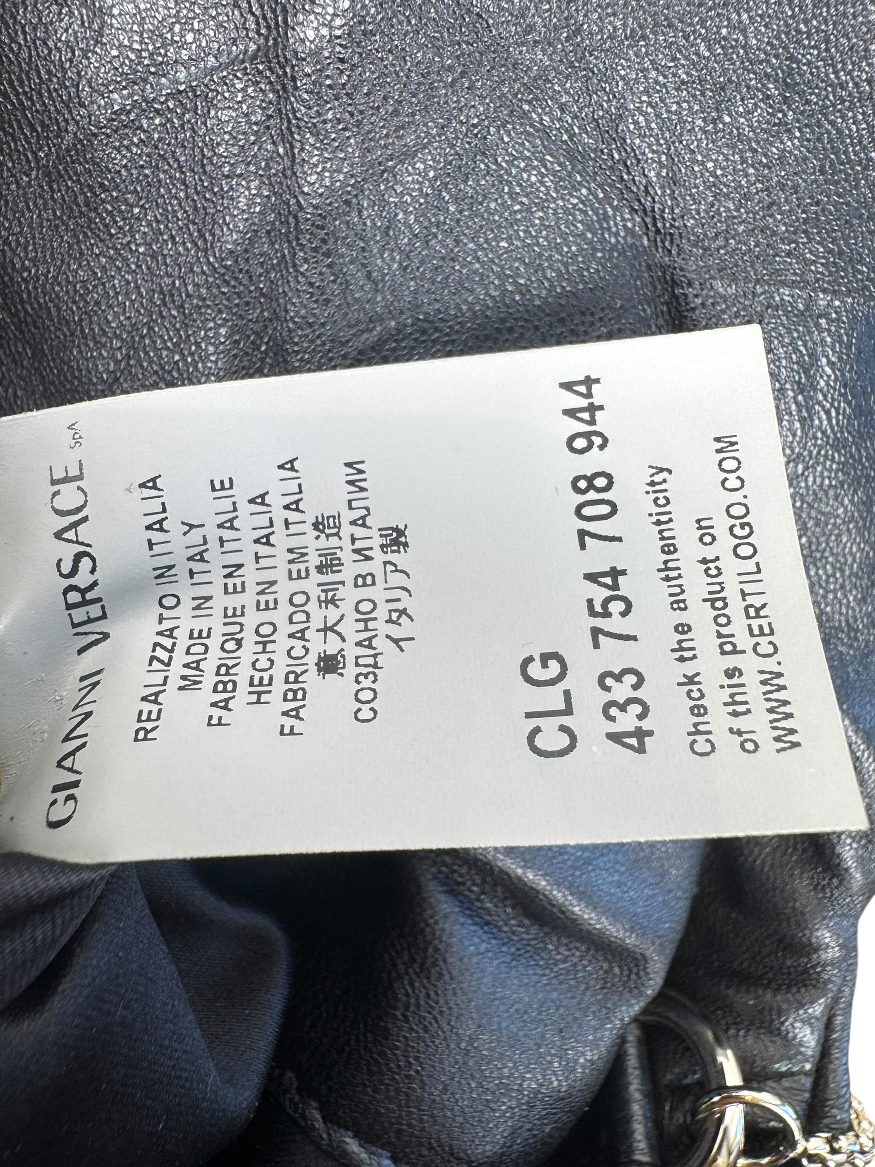 GIANNI VERSACE LAMBSKIN MEDUSA MINI CHAIN BAG