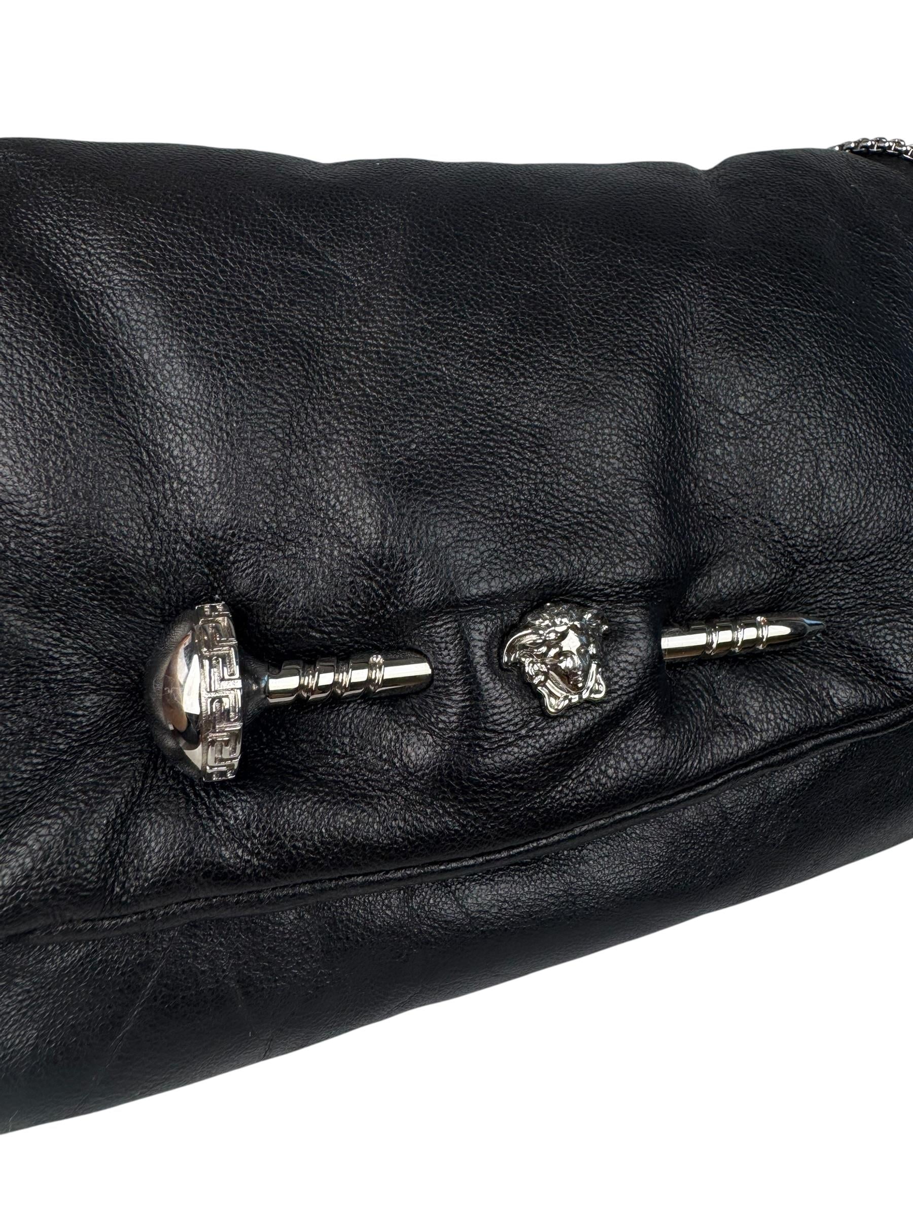 GIANNI VERSACE LAMBSKIN MEDUSA MINI CHAIN BAG