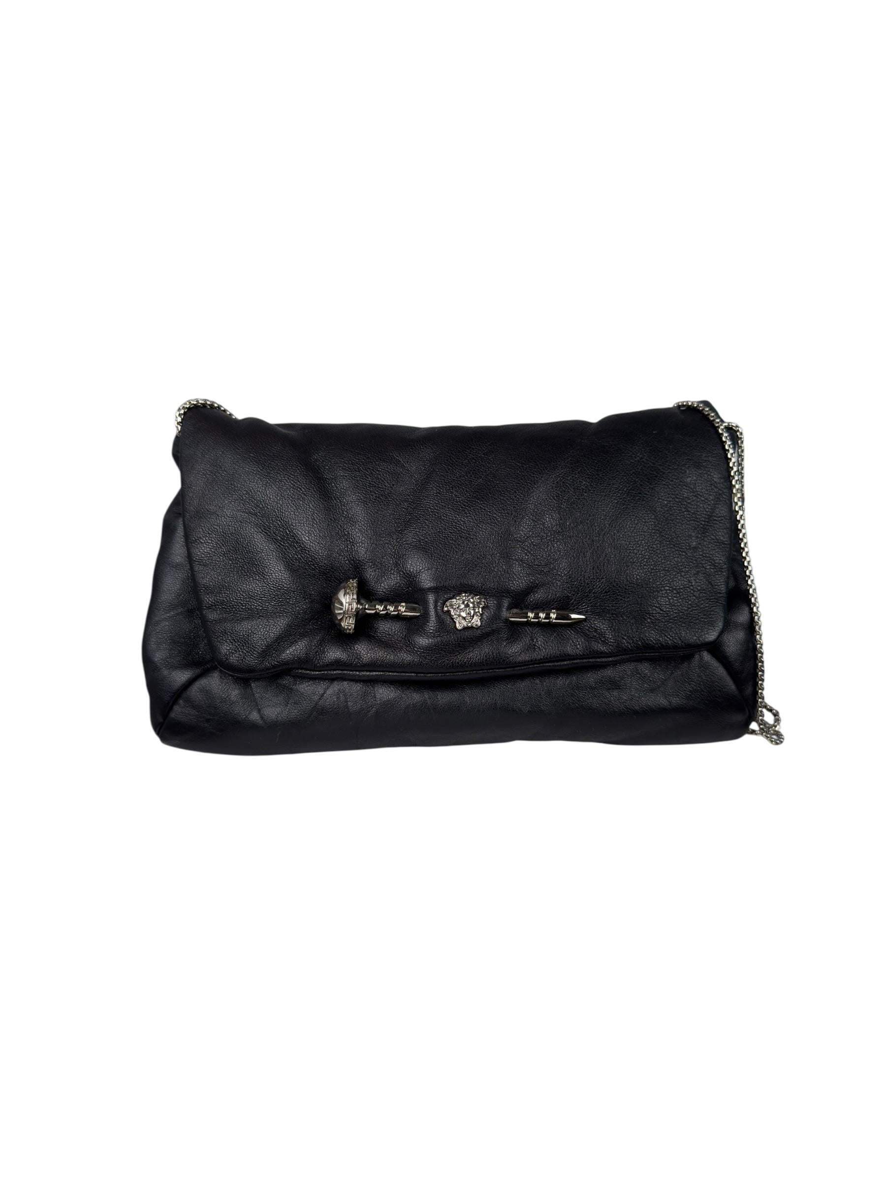 GIANNI VERSACE LAMBSKIN MEDUSA MINI CHAIN BAG