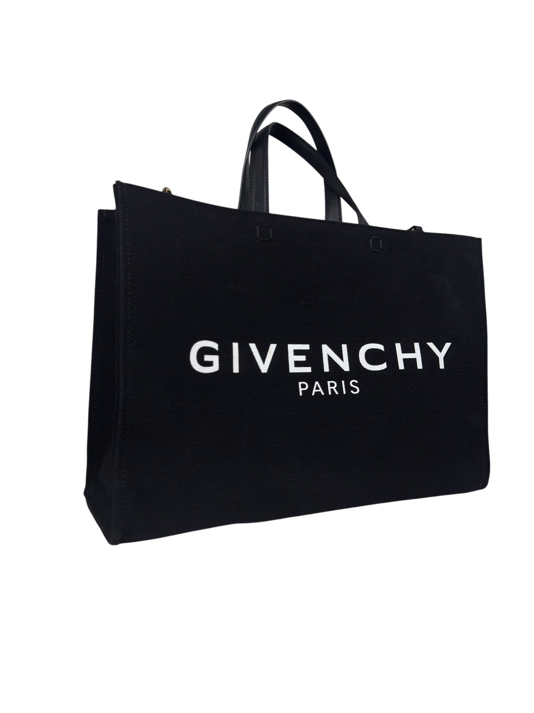 GIVENCHY BLACK CANVAS TOTE BAG