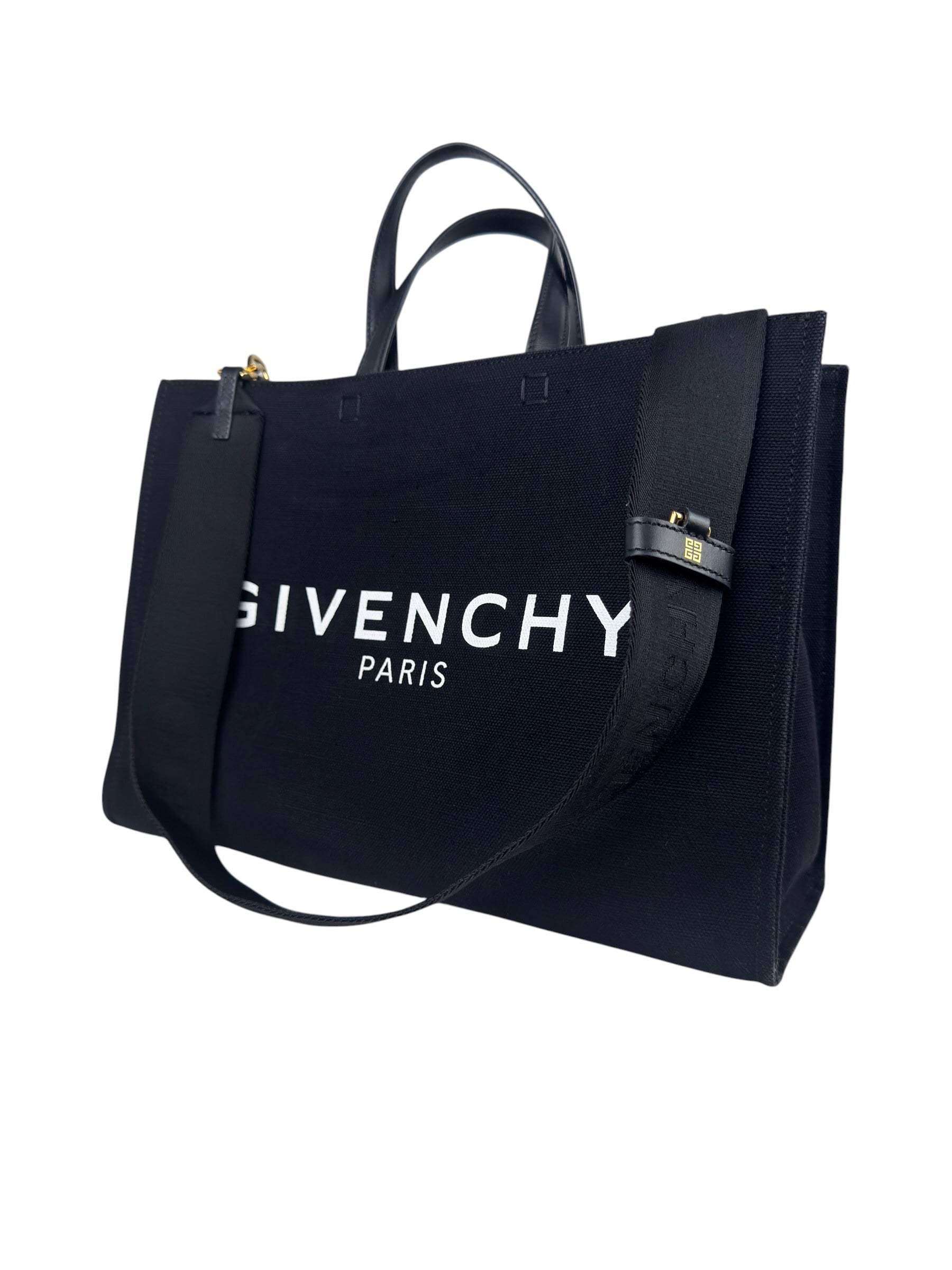 GIVENCHY BLACK CANVAS TOTE BAG