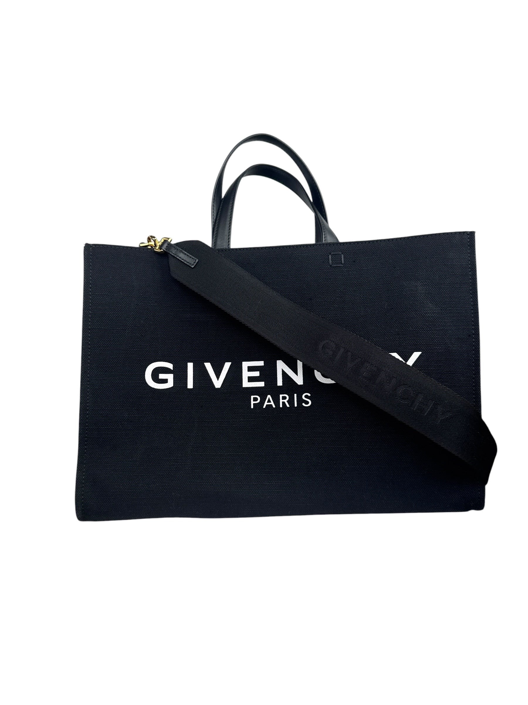 GIVENCHY BLACK CANVAS TOTE BAG