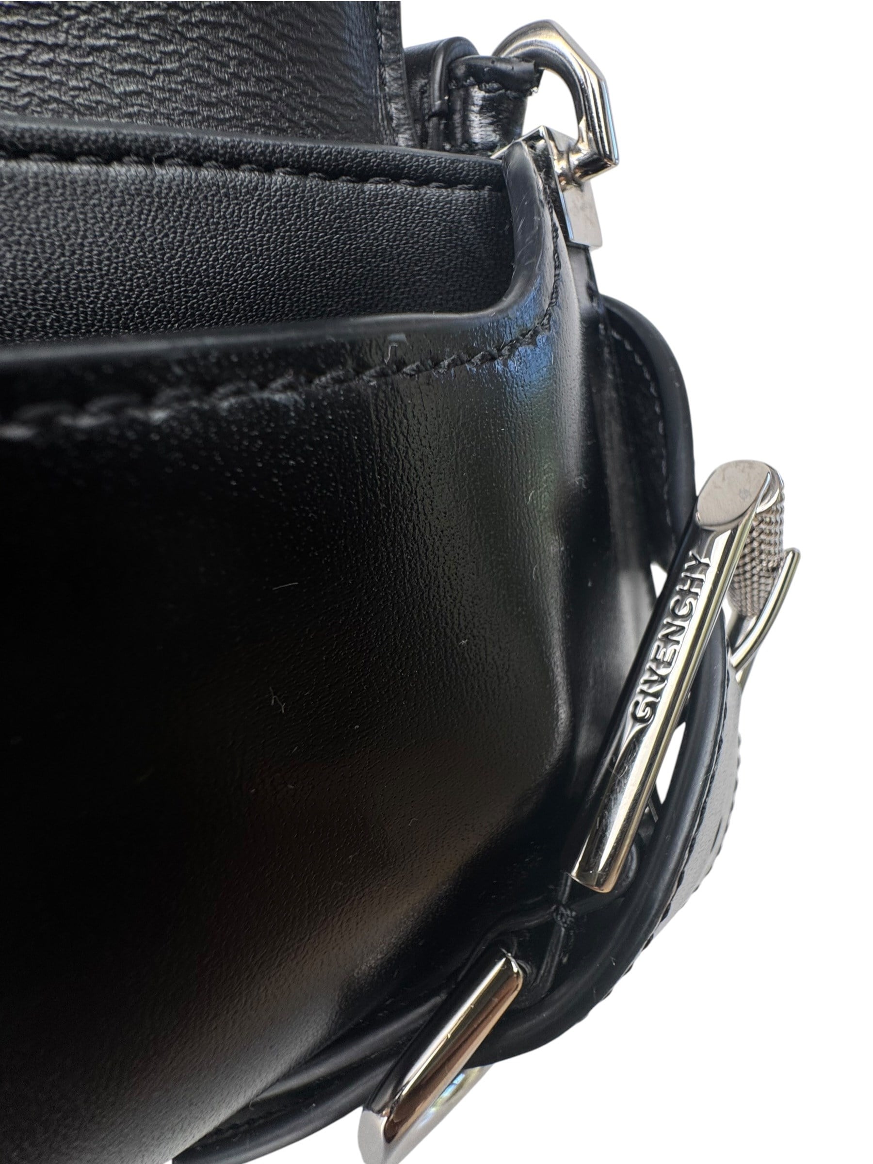 GIVENCHY VOYOU LEATHER SHOULDER BAG