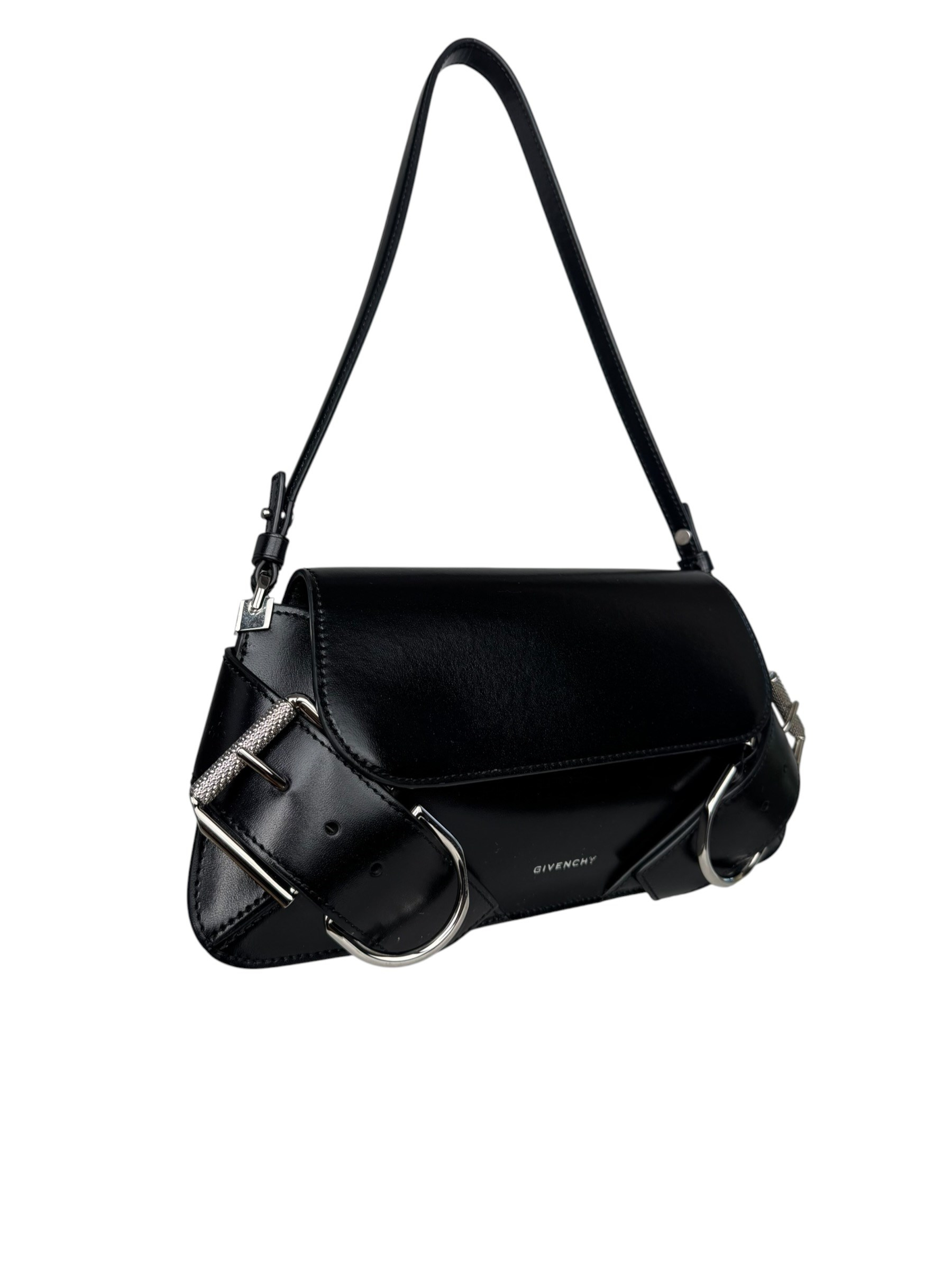 GIVENCHY VOYOU LEATHER SHOULDER BAG