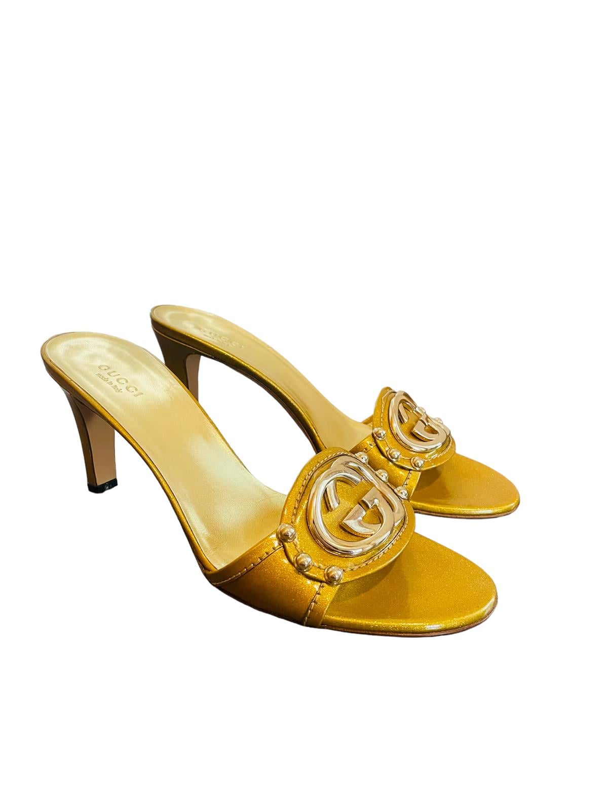 GLITTER GG LOGO HEELS