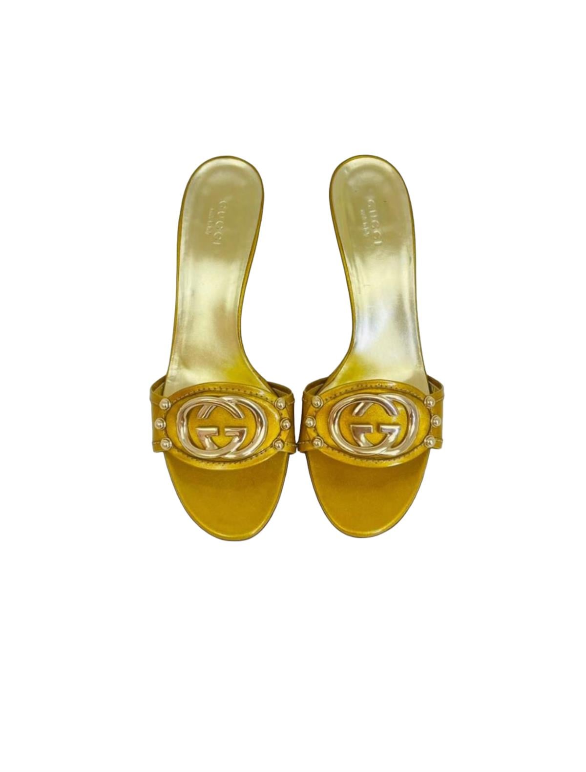 GLITTER GG LOGO HEELS