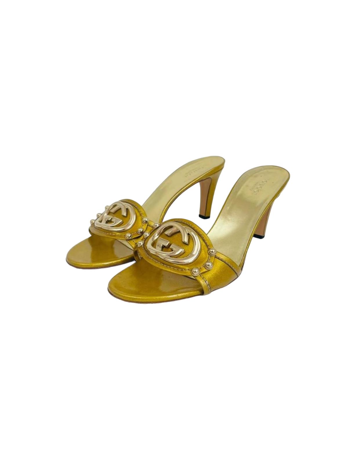 GLITTER GG LOGO HEELS