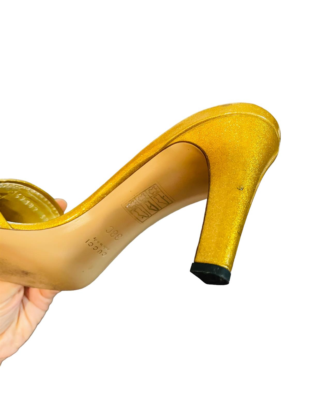 GLITTER GG LOGO HEELS