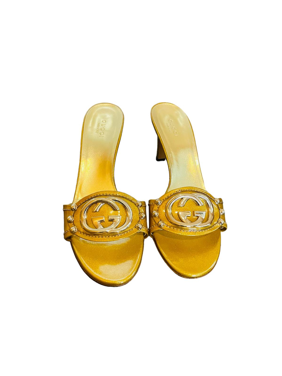 GLITTER GG LOGO HEELS
