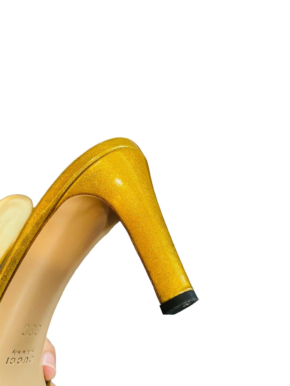 GLITTER GG LOGO HEELS