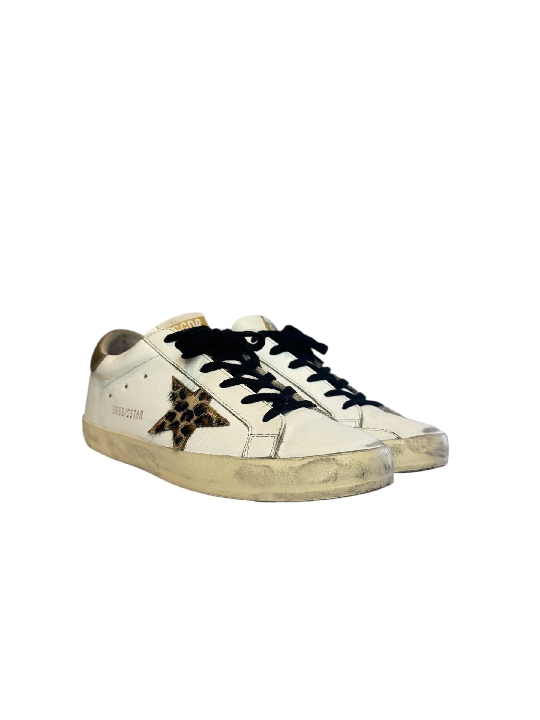GOLDEN GOOSE LEOPARD SUPERSTAR SNEAKERS