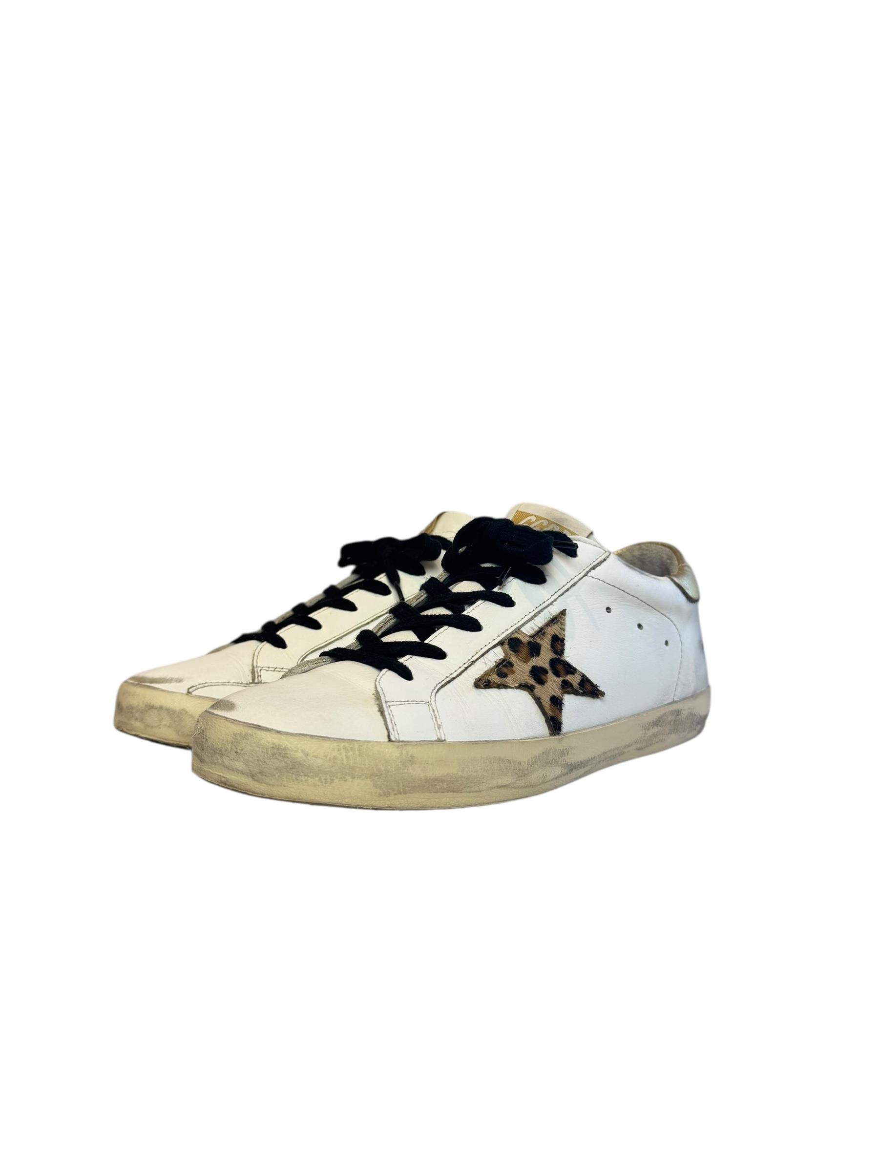GOLDEN GOOSE LEOPARD SUPERSTAR SNEAKERS