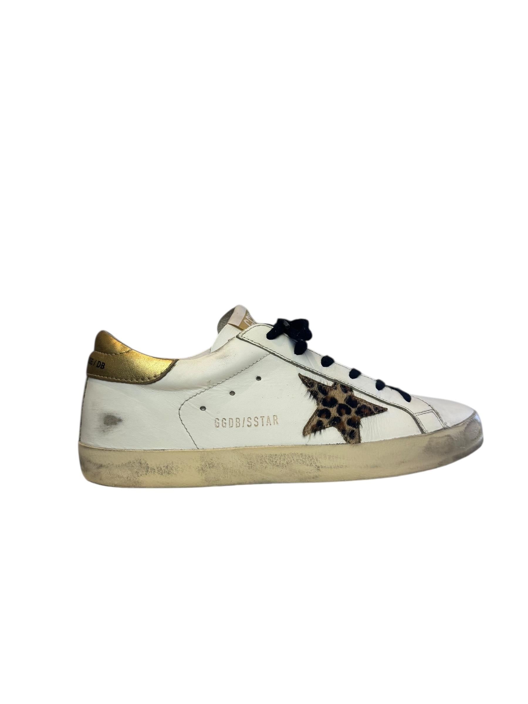 GOLDEN GOOSE LEOPARD SUPERSTAR SNEAKERS