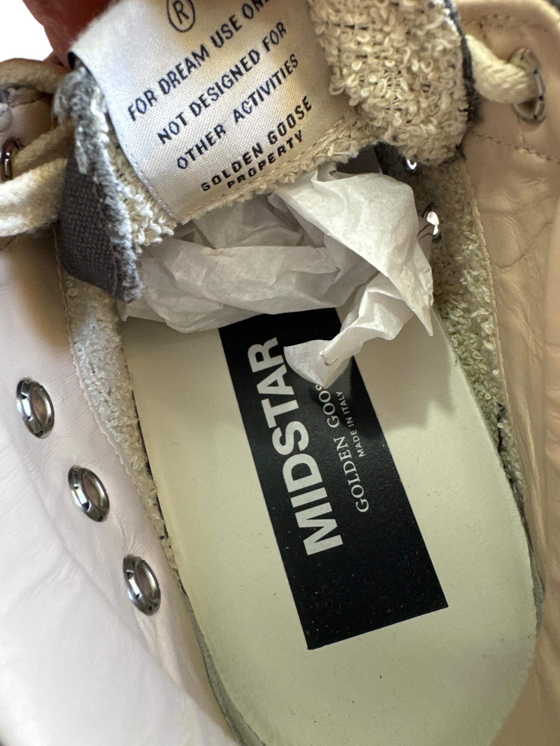GOLDEN GOOSE MID STAR DENIM SNEAKERS