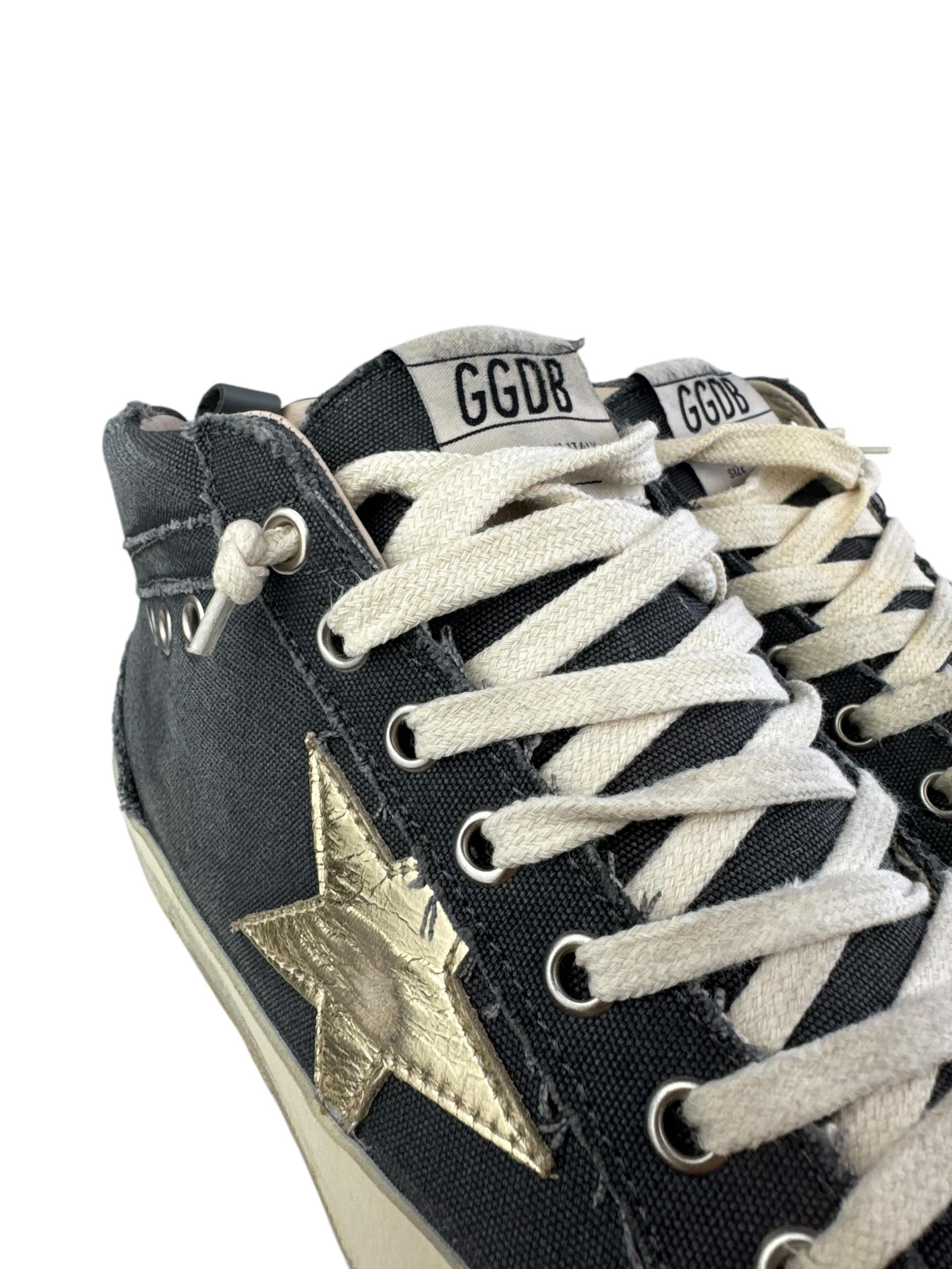 GOLDEN GOOSE MID STAR DENIM SNEAKERS