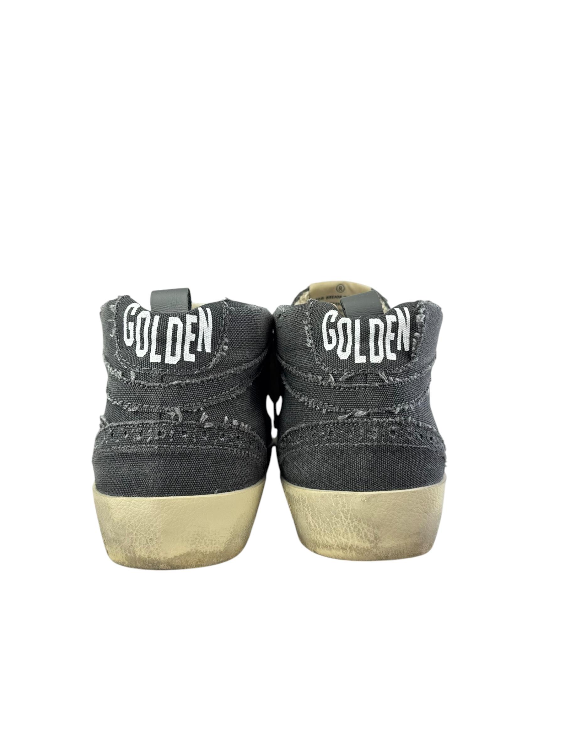 GOLDEN GOOSE MID STAR DENIM SNEAKERS