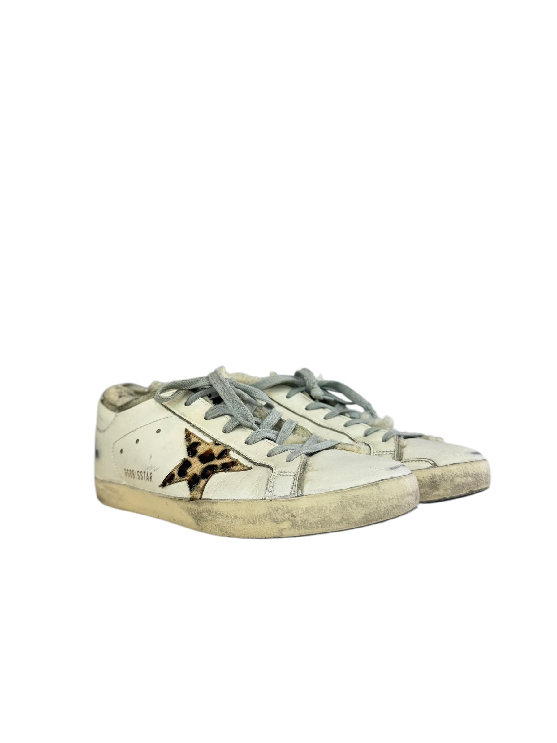 GOLDEN GOOSE SHEARLING SUPER STAR SNEAKERS