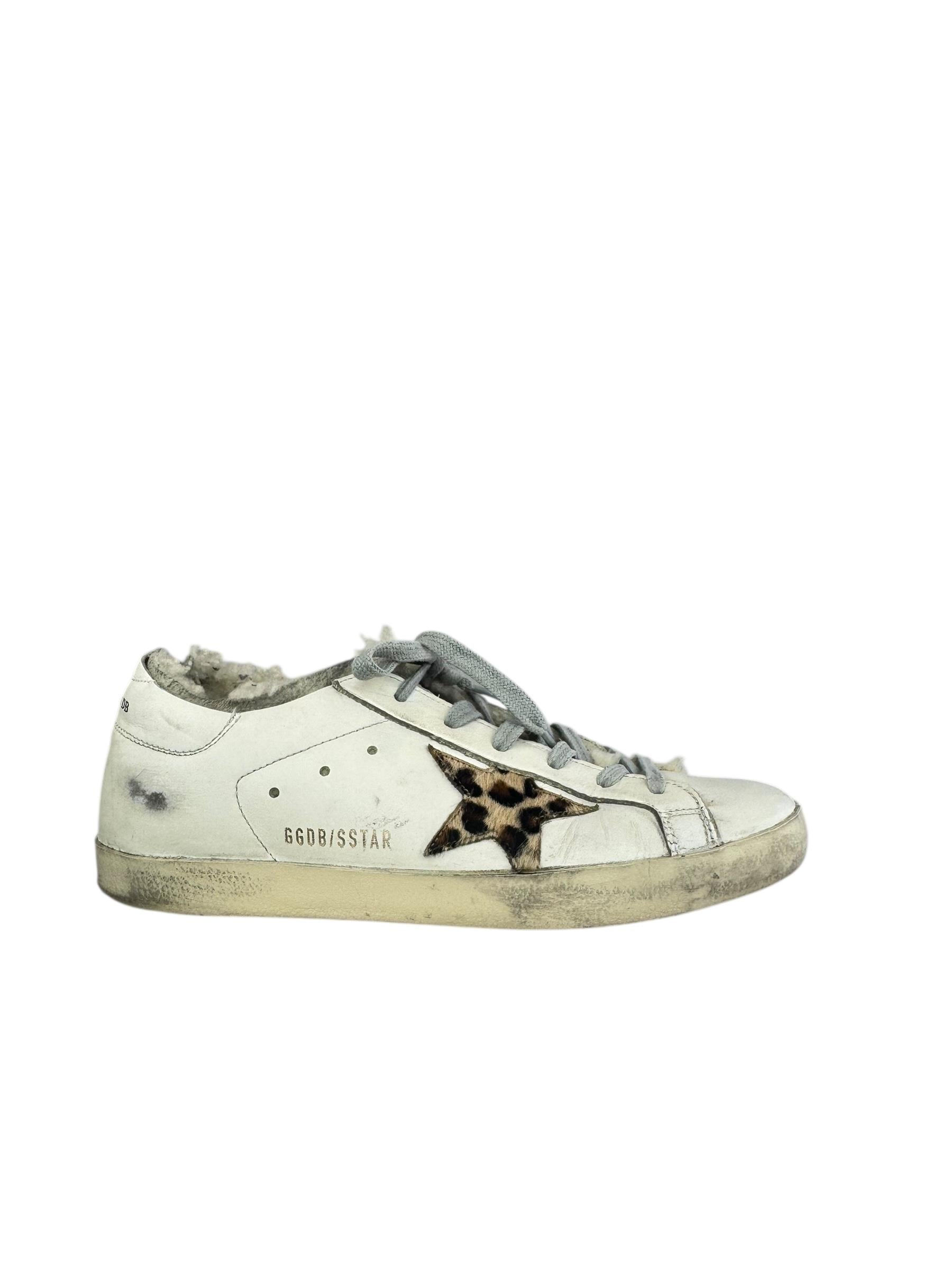 GOLDEN GOOSE SHEARLING SUPER STAR SNEAKERS