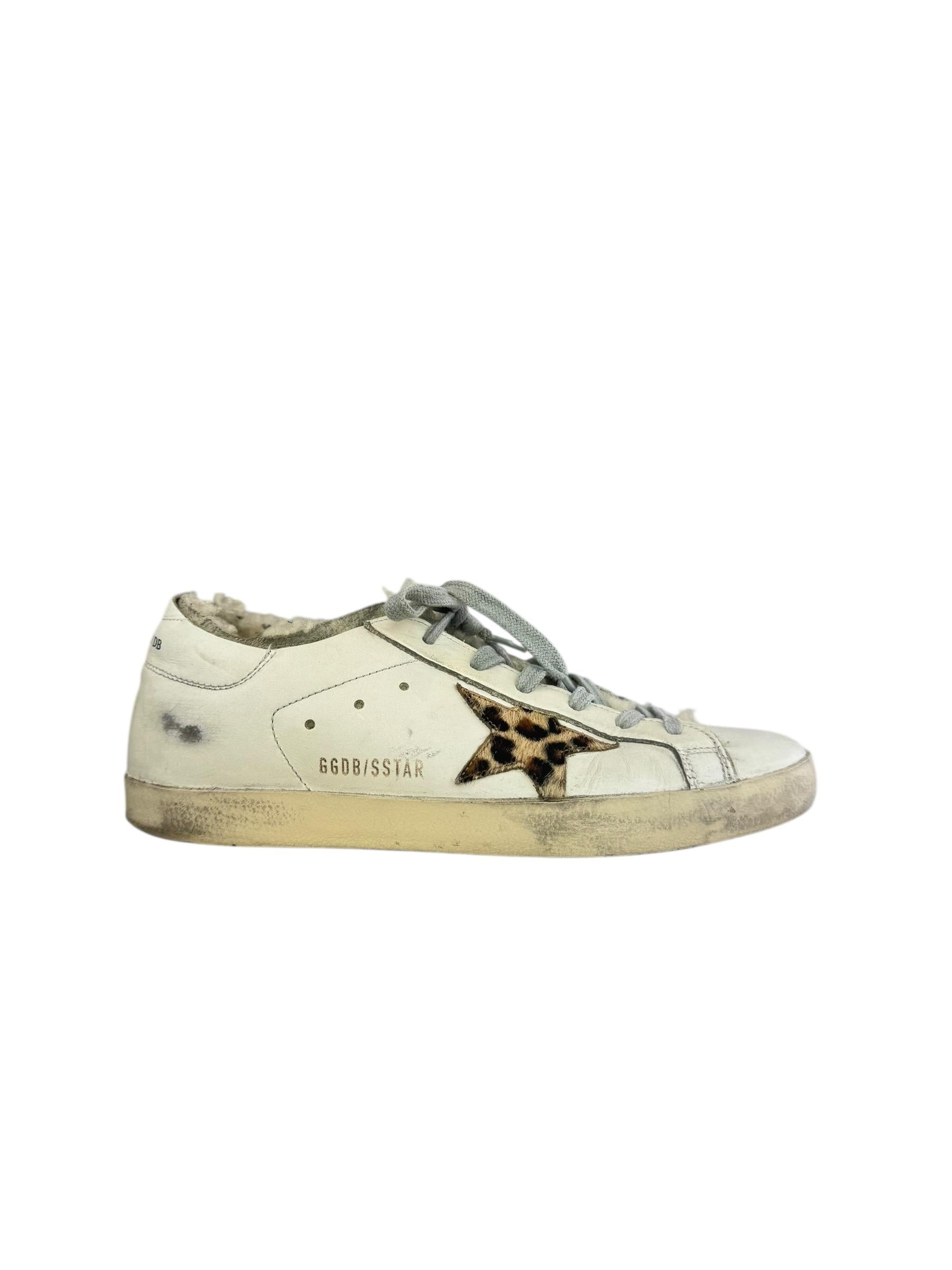 GOLDEN GOOSE SHEARLING SUPER STAR SNEAKERS