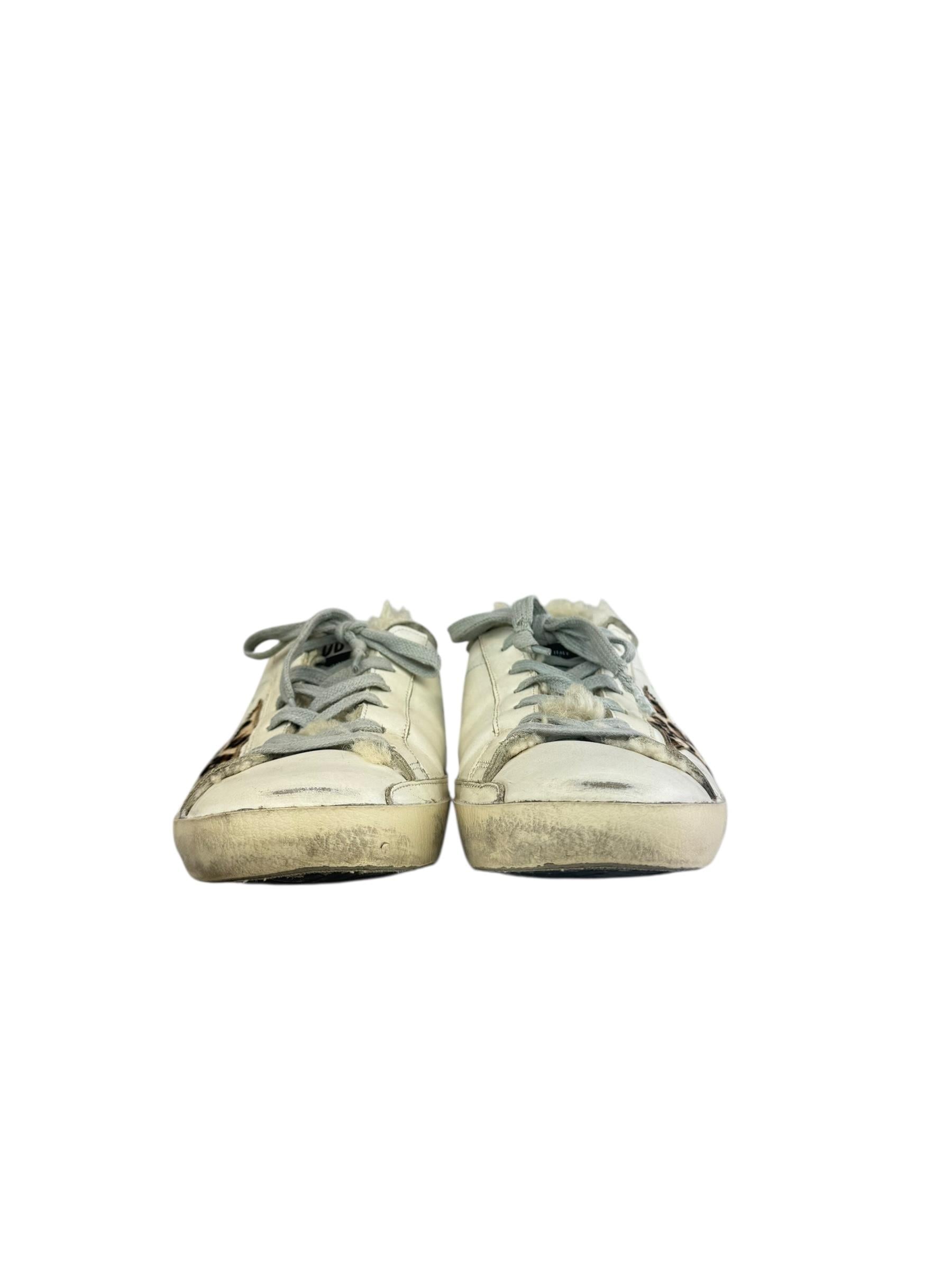 GOLDEN GOOSE SHEARLING SUPER STAR SNEAKERS