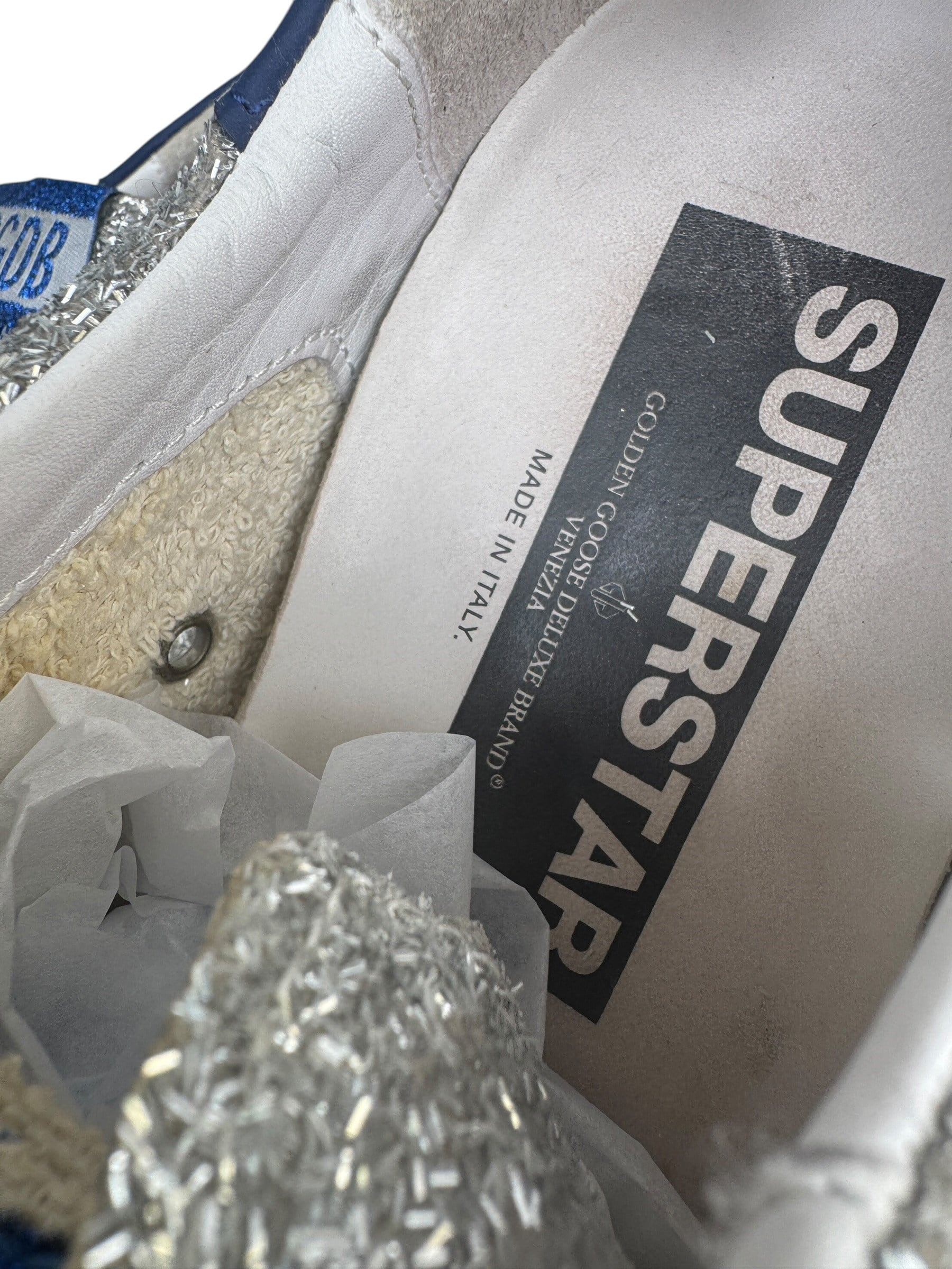 GOLDEN GOOSE SUPER STAR GLITTER SNEAKERS