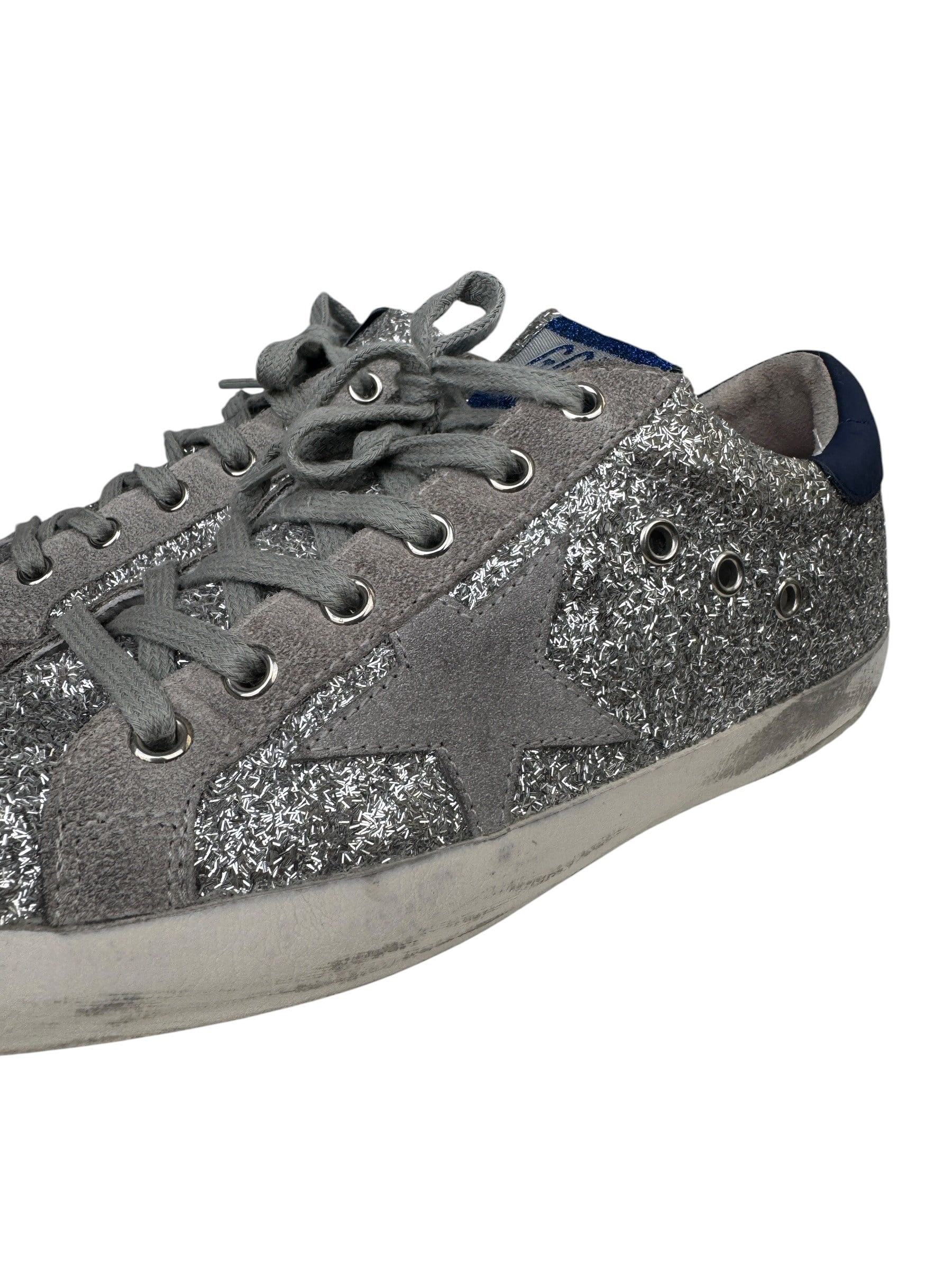 GOLDEN GOOSE SUPER STAR GLITTER SNEAKERS