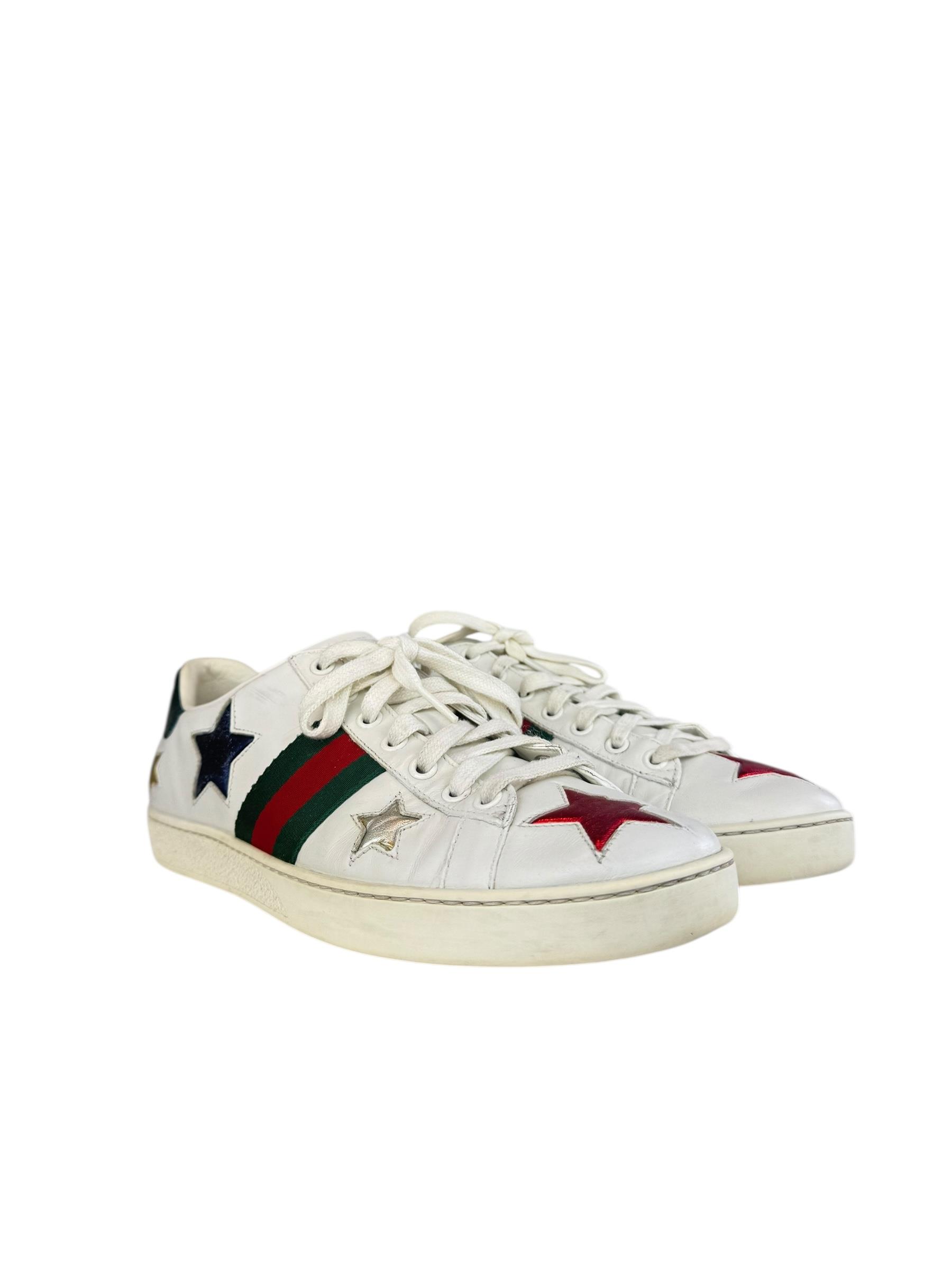 GUCCI ACE GG STAR SNEAKERS
