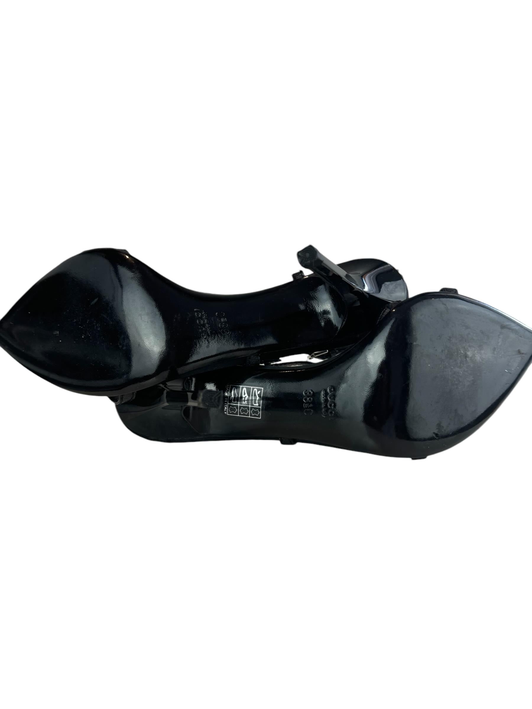 GUCCI BLACK COURTS HEELS