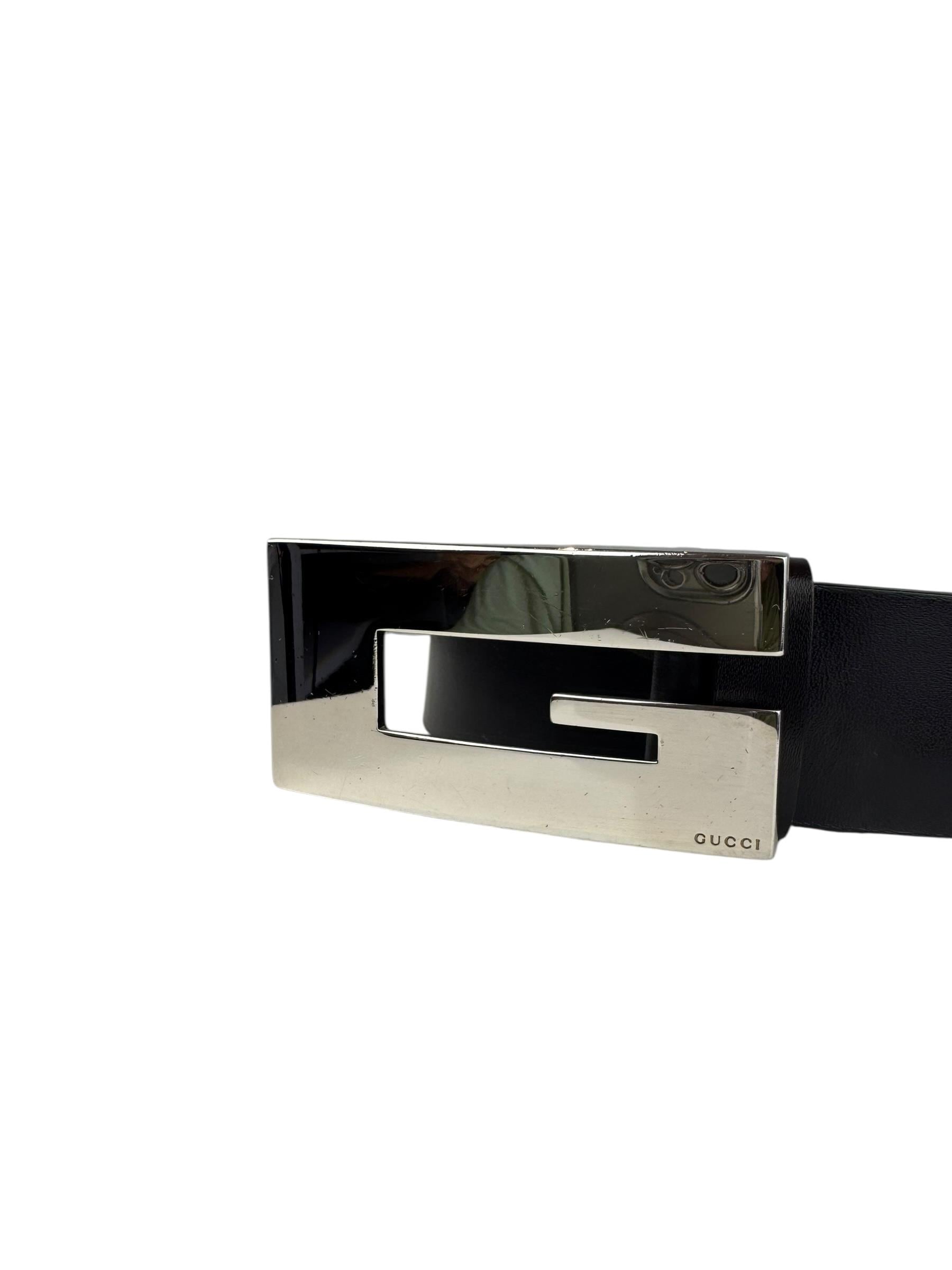 GUCCI BLACK G LOGO BELT