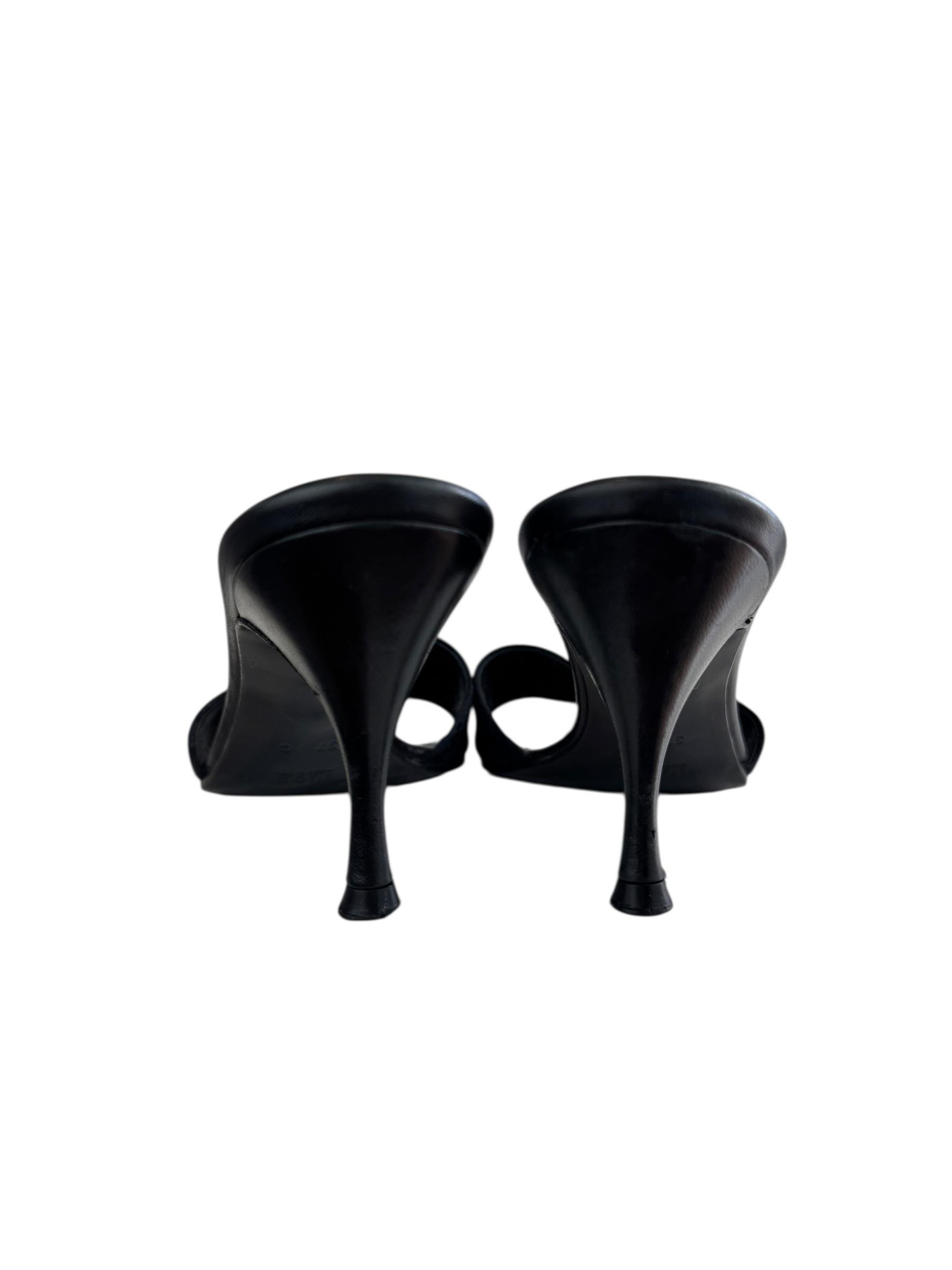 GUCCI  BLACK GG CANVAS HEELS 