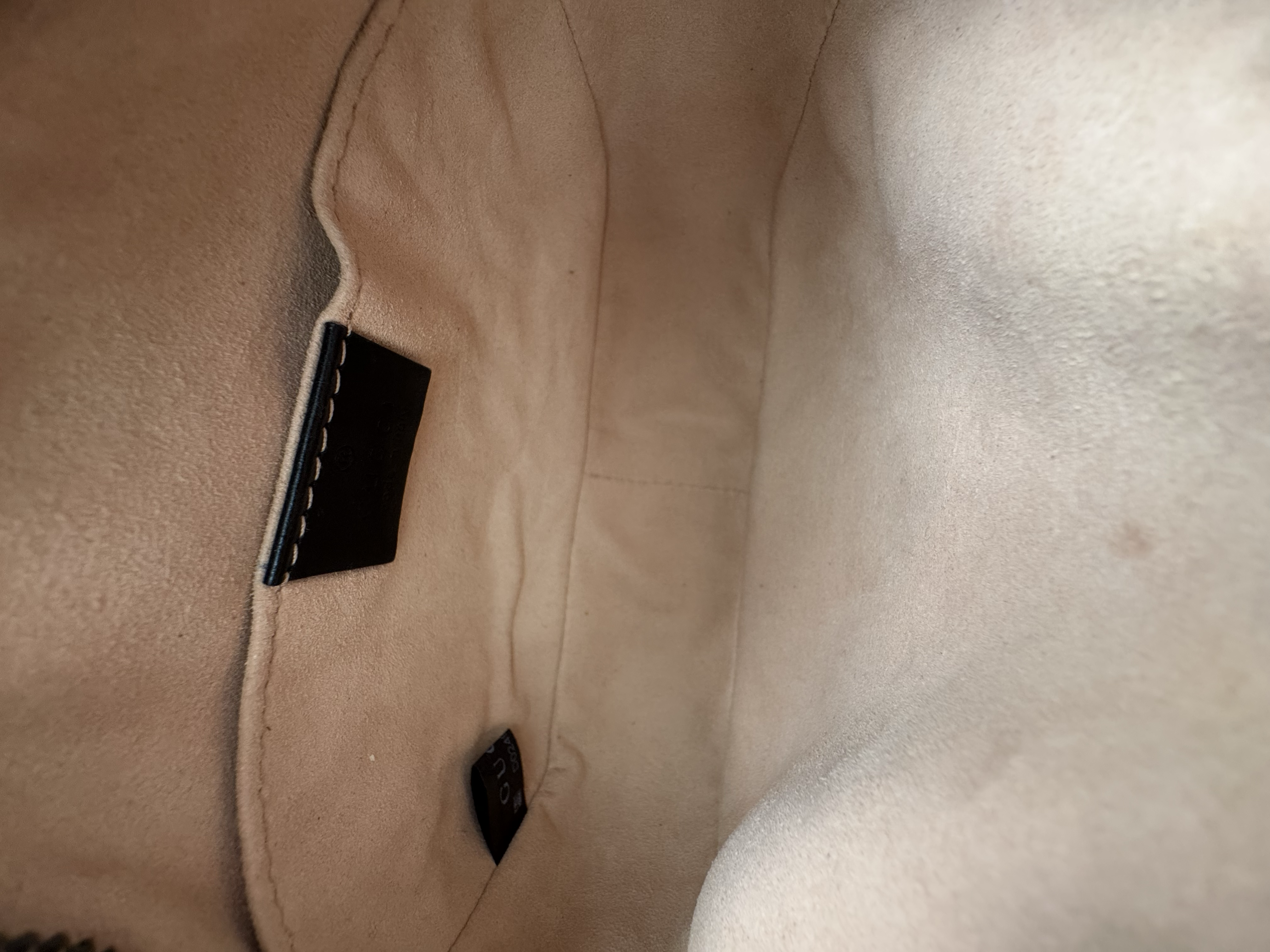 GUCCI BLACK GG MARMONT SMALL BAG